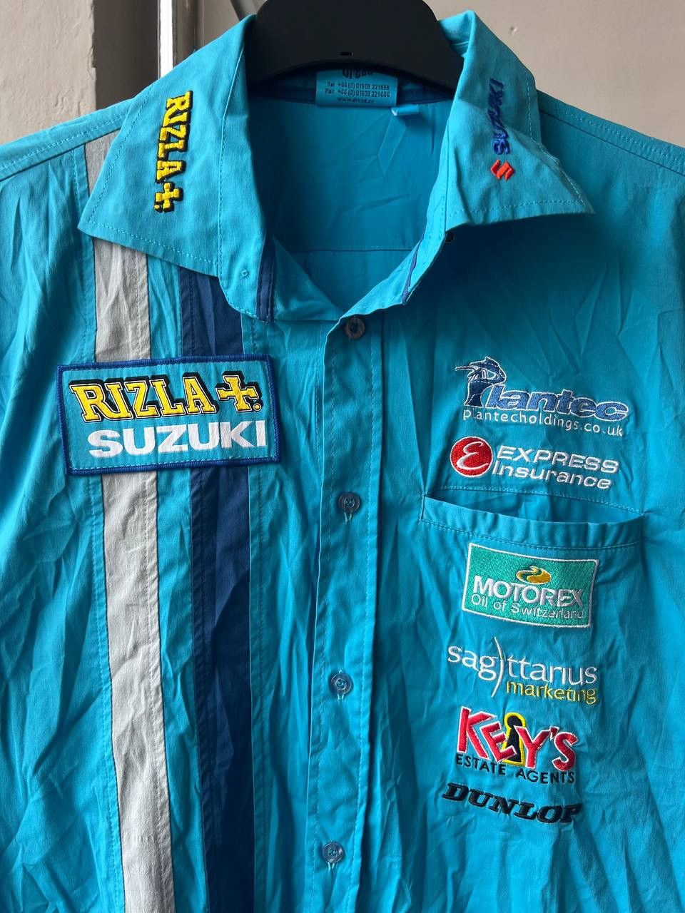ICON Motorsports SUZUKI RIZLA+ RARE COTTON MOTO RACING BUTTON JERSEY SHIRT XL Size US XL / EU 56 / 4 - 3 Thumbnail