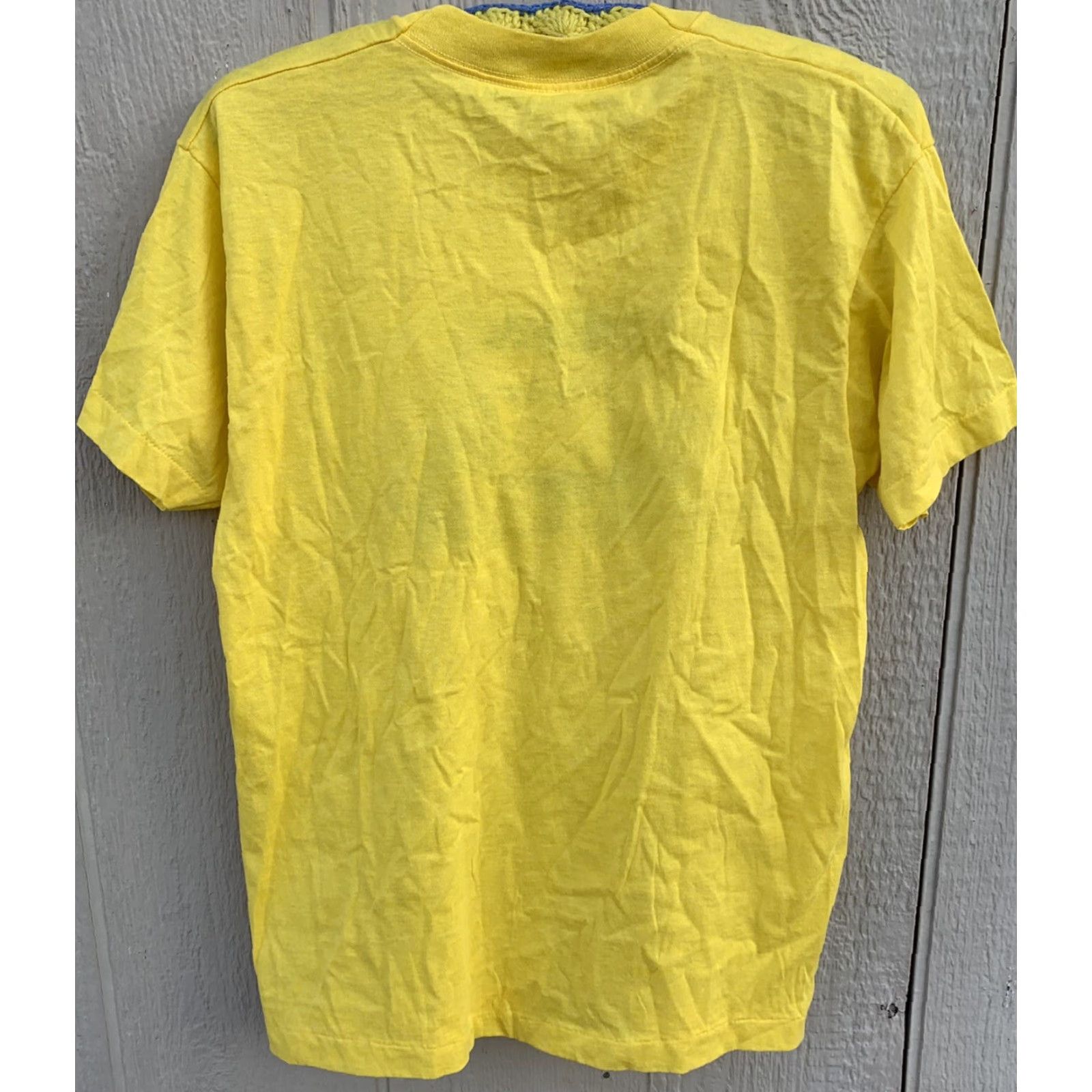 Vintage VINTAGE Merrimack Racing Team T-Shirt Merrimack Canoe Co Short Sleeve Crew Neck Size L Yellow 80s Men Shirt Size US L / EU 52-54 / 3 - 3 Thumbnail