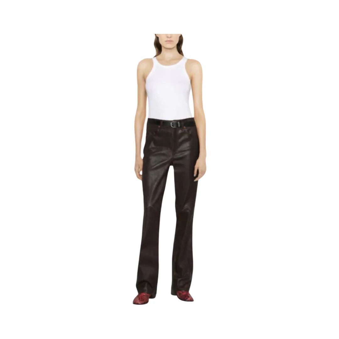 RE/DONE o1mle0524 Leather Trousers in Brown Size 30" / US 8 / IT 44 - 3 Thumbnail