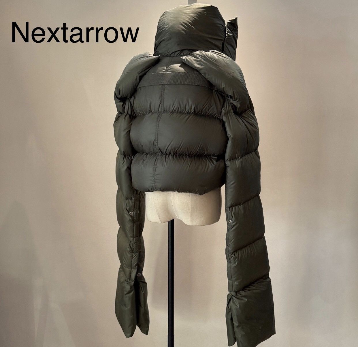 Rick Owens Rick owens mainline show style scarf down jacket2412- Size US M / EU 48-50 / 2 - 2 Thumbnail