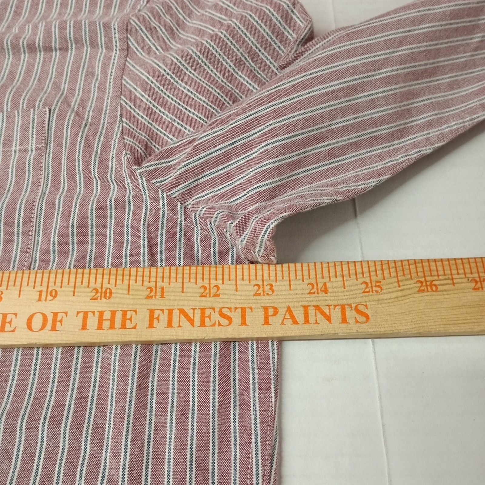 Chaps Chaps Seacoast Oxford Woven Shirt Mens L Pomegranate Striped Size US L / EU 52-54 / 3 - 5 Thumbnail