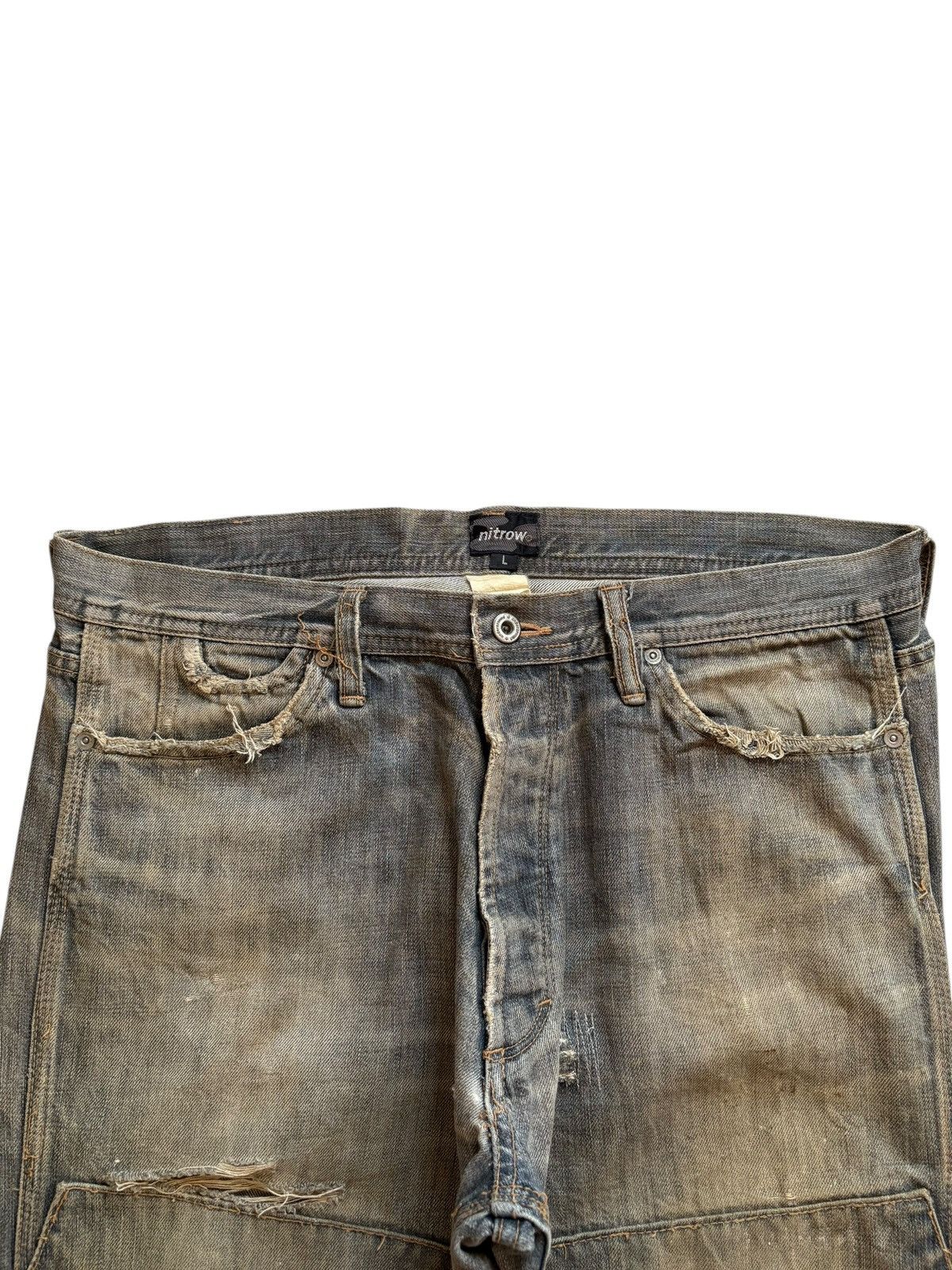 Japanese Brand Vintage Japanese Brand Mud Wash Distressed Loose Baggy Jeans Size US 36 / EU 52 - 4 Thumbnail
