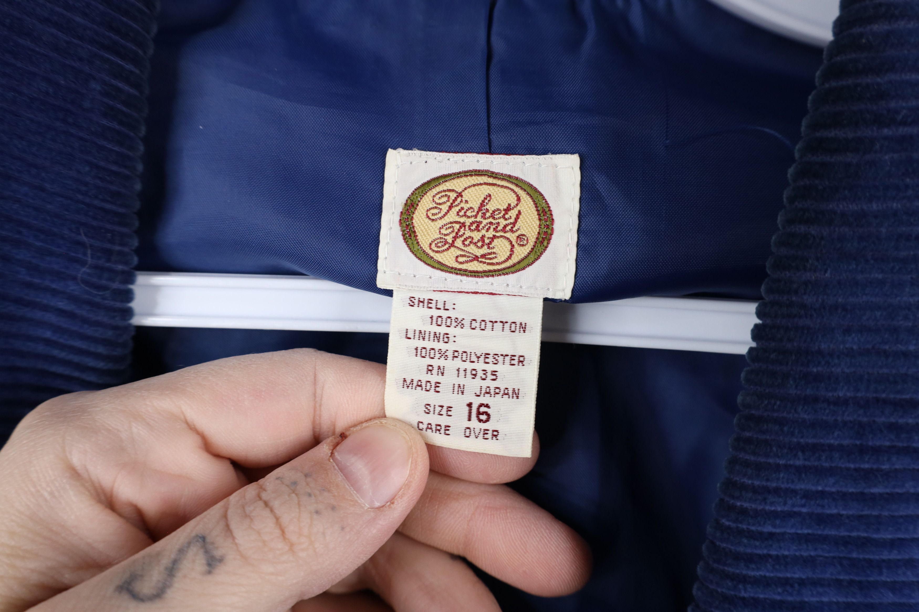 Vintage Vintage 90s Streetwear Corduroy Blazer Jacket Blue Japan Size XXL / US 16-18 / IT 52-54 - 9 Thumbnail