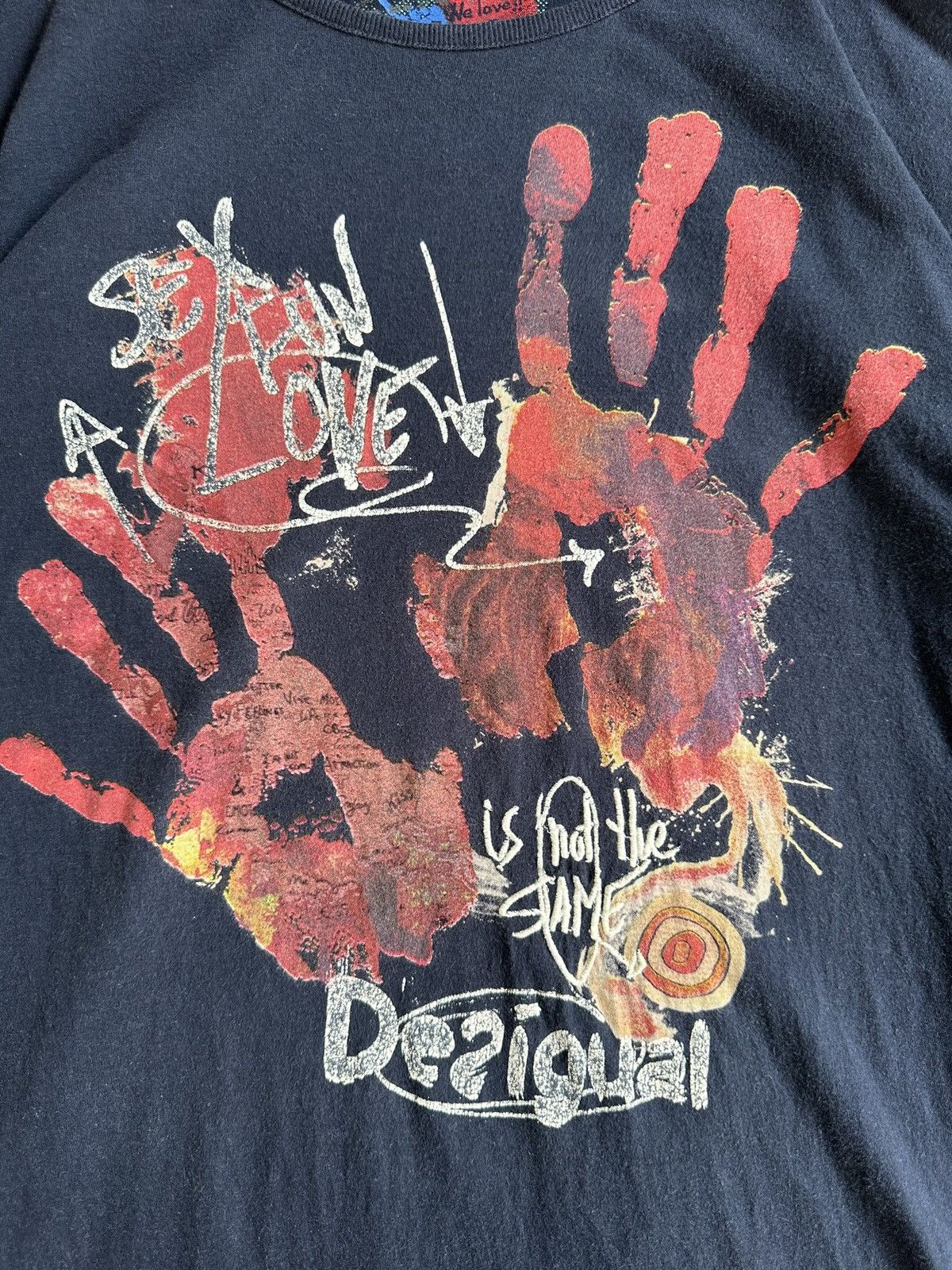 Desigual 00's Desigual '' Sex, Fun, Love'' avant-garde long sleeve Size US L / EU 52-54 / 3 - 13 Thumbnail