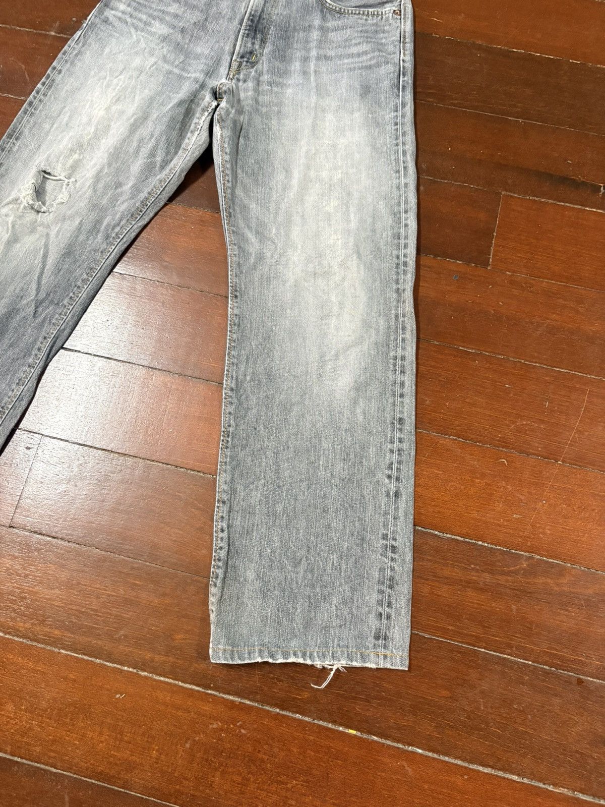 Edwin Vtg Edwin 505Z Selvedge Mudwash Distressed Denim Jeans baggy Size US 32 / EU 48 - 4 Thumbnail