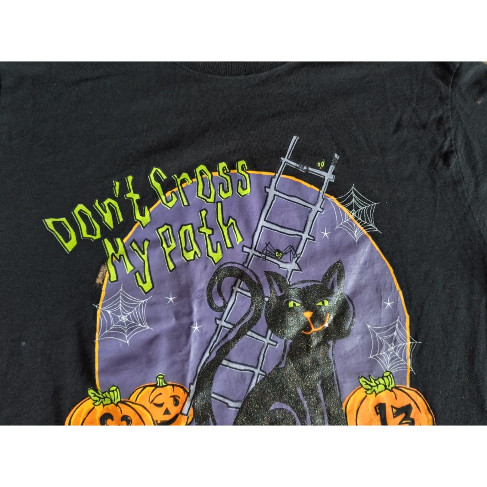 Vintage VINTAGE Halloween 13 Black Cat T-Shirt Women Plus Size 16W Short Sleeve 90s Halloween Costume Size XXL / US 16-18 / IT 52-54 - 4 Thumbnail