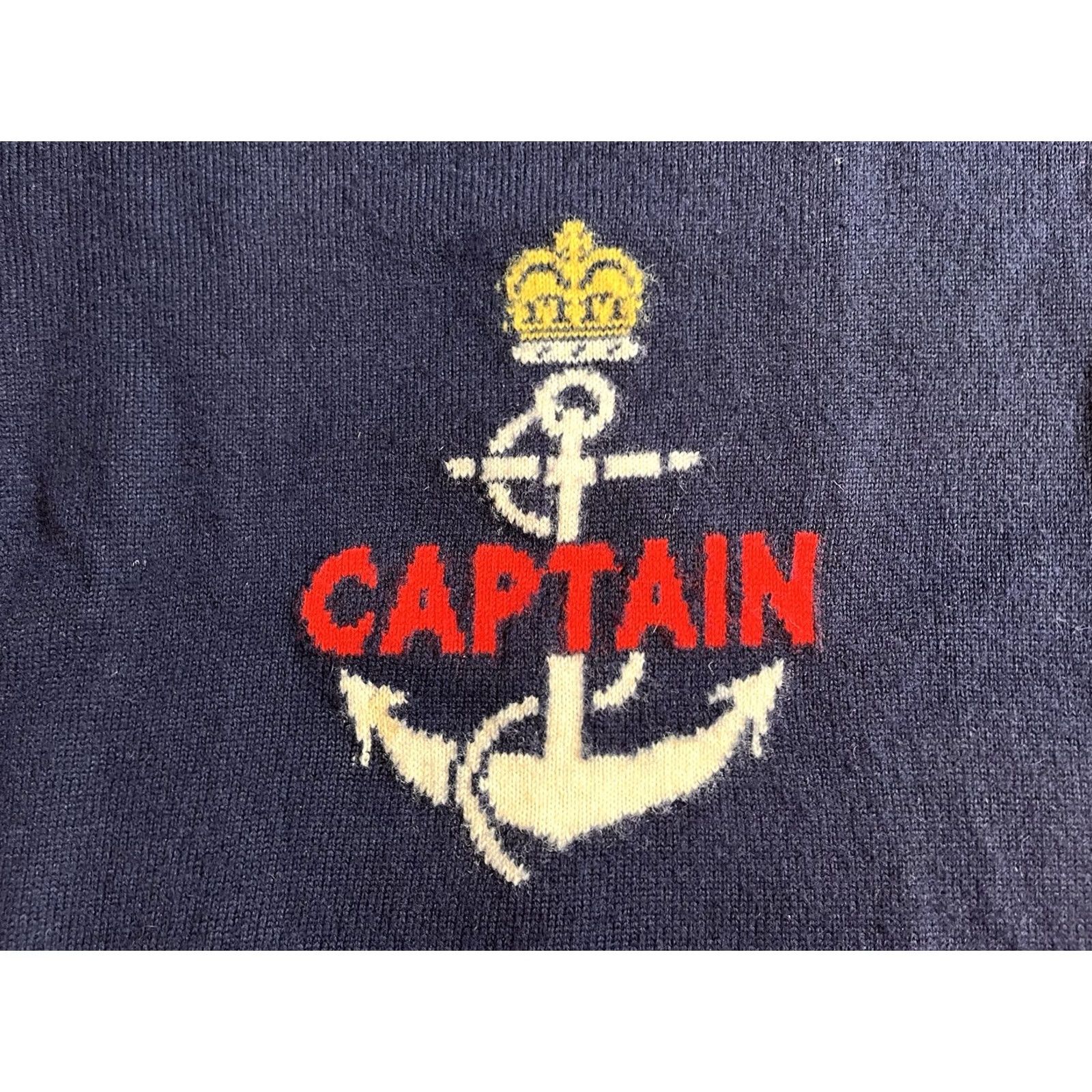 George VINTAGE George Hostler Captain Sailing Anchor Sweater Women's L Blue Size L / US 10 / IT 46 - 3 Thumbnail