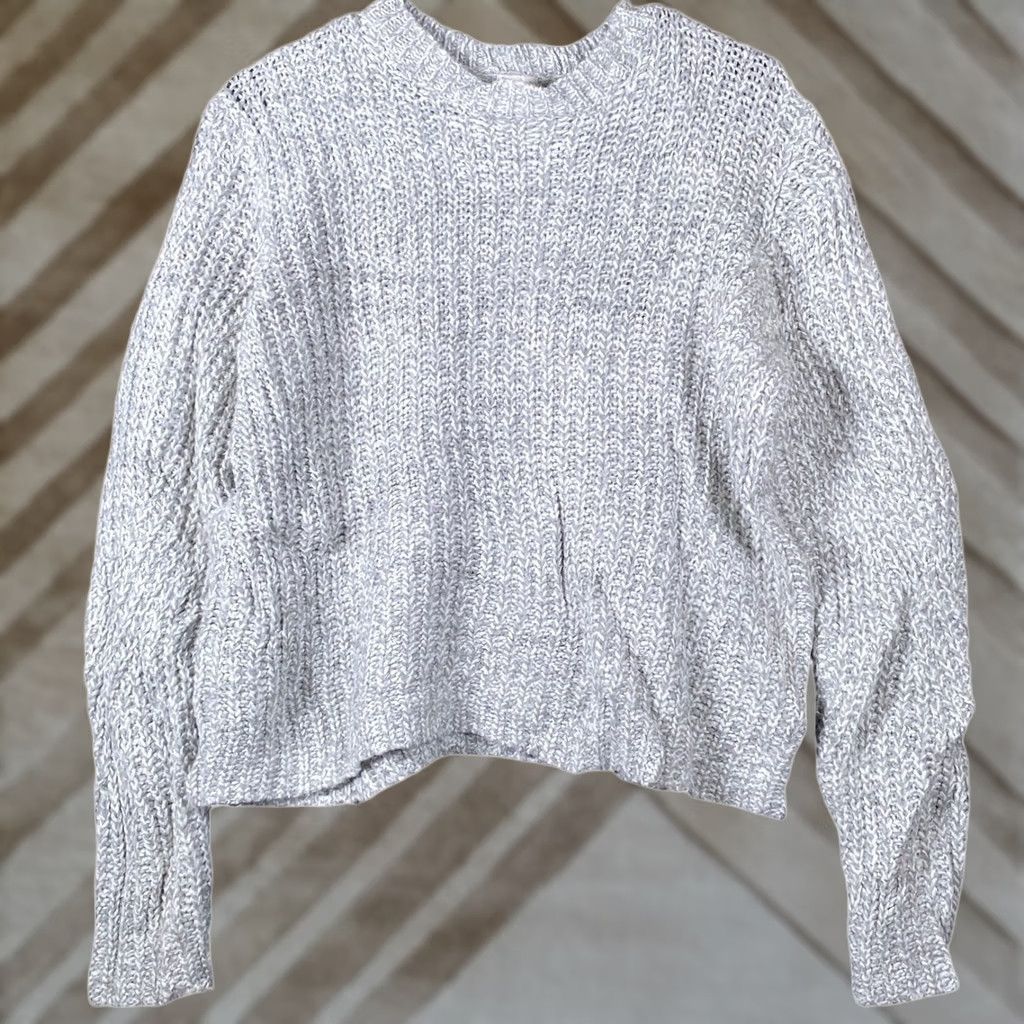 Vintage A New Day Womens Sweater Gray Open Knit Oversized Wool Blend Long Sleeve L Size L / US 10 / IT 46 - 1 Thumbnail