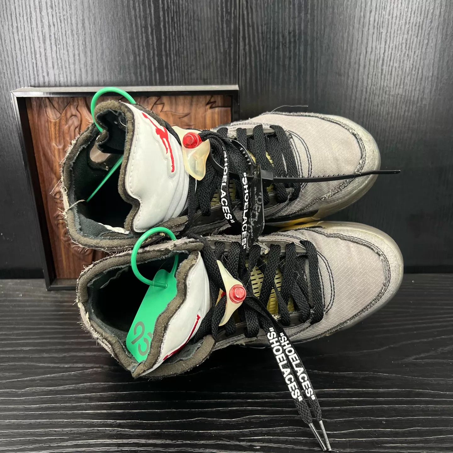 Nike Off-White Air Jordan 5 'Black Wing' Size 40 Size US 7 / EU 40 - 8 Thumbnail