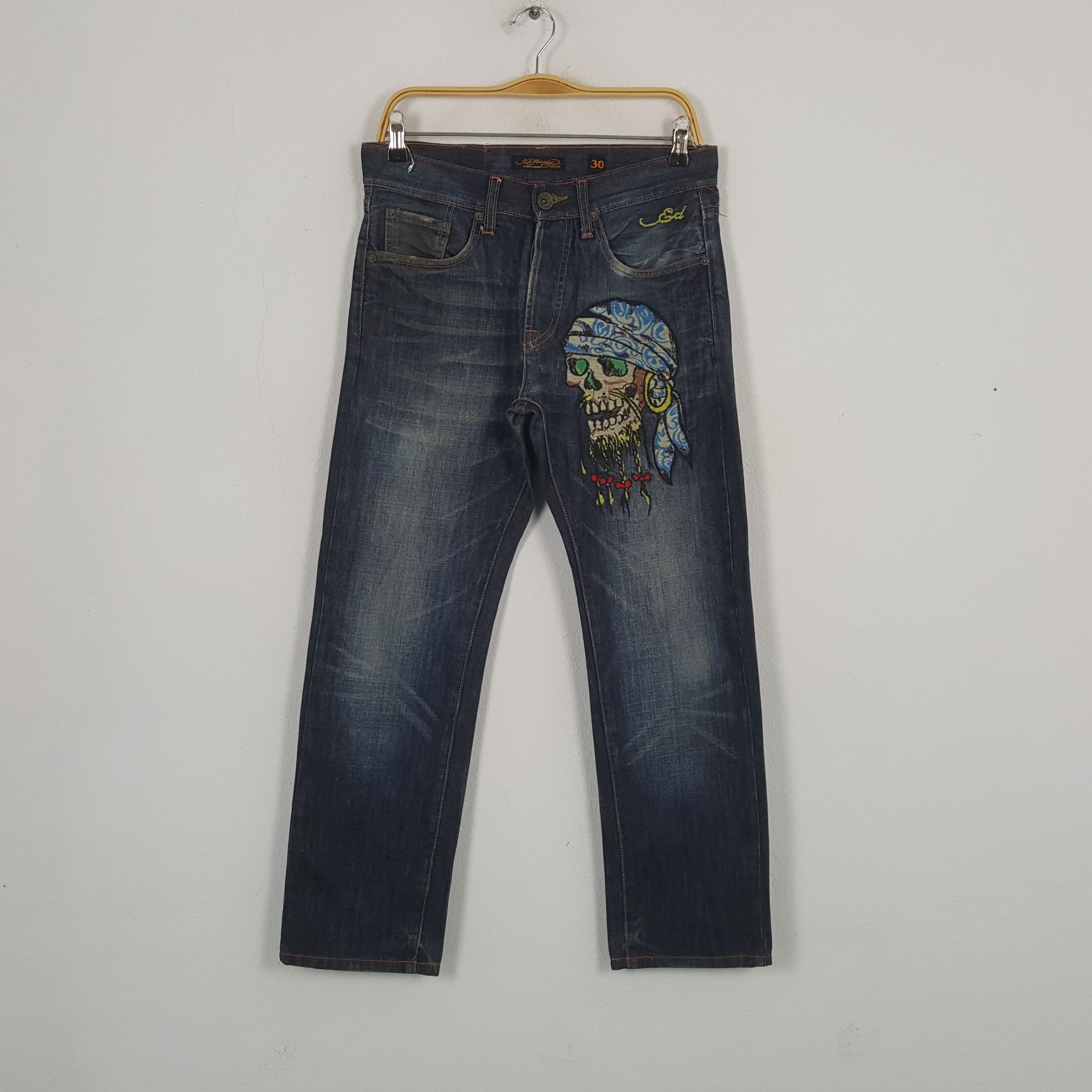 Christian Audigier × Ed Hardy × Vintage Vintage ED HARDY Christian Audigier Designer Jeans c280n23 Size US 30 / EU 46 - 1 Thumbnail