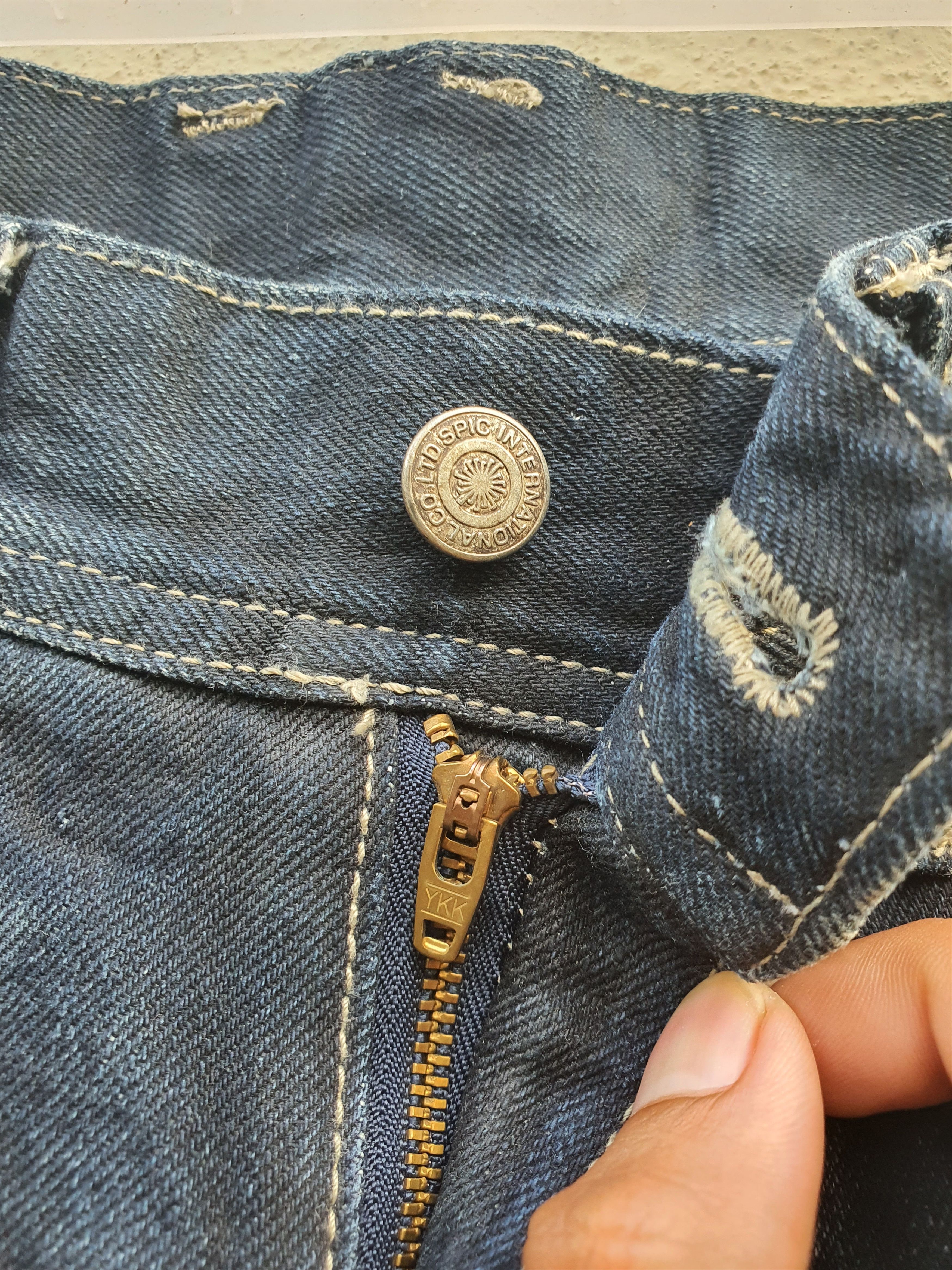 Tornado Mart 🔥 Vtg TORNADO MART Studded Shorts Denim Jeans Size US 32 / EU 48 - 4 Thumbnail