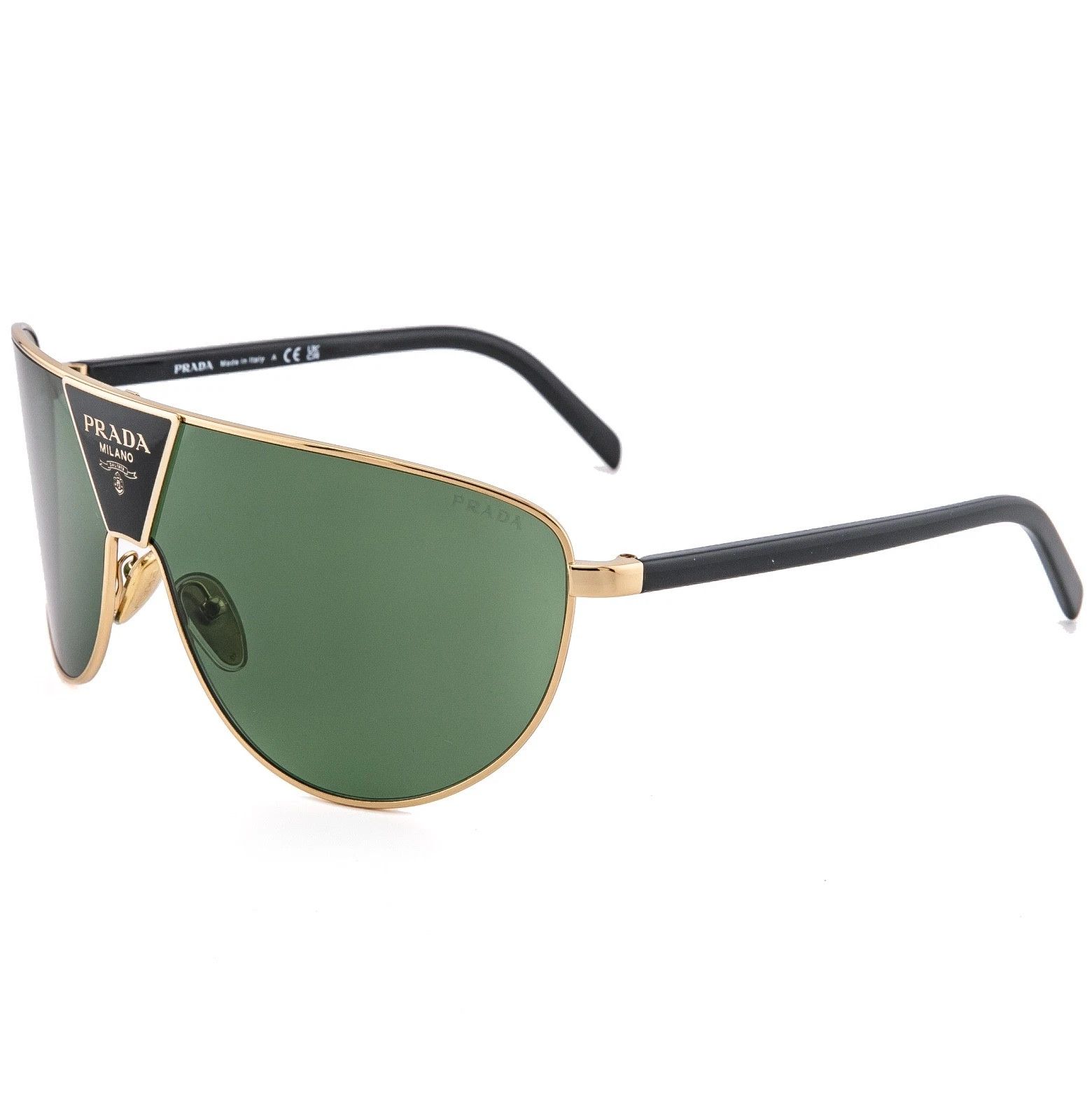 Prada PRADA SYMBOLE Black Green Triangle Logo PR69ZS 69Z 69ZS Size ONE SIZE - 4 Thumbnail