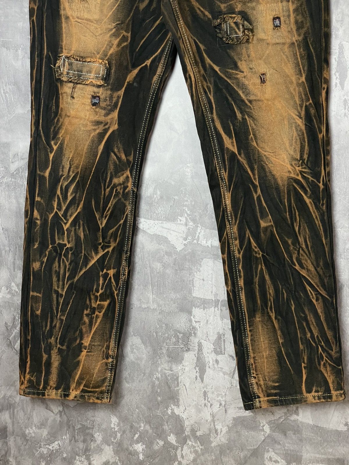 Japanese Brand × Vintage Vintage Baggy Y2K Crazy Dyed Brown Jeans Jaded London Style Size US 38 / EU 54 - 4 Thumbnail
