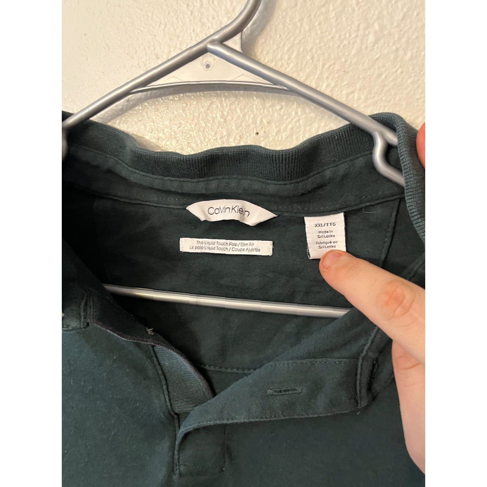 Calvin Klein Calvin Klein Liquid Touch Polo Shirt Short Sleeve Green Solid Mens Size XXL Size US XXL / EU 58 / 5 - 2 Thumbnail