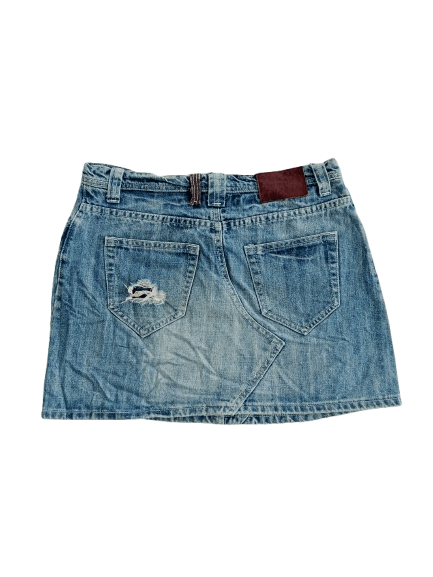 Japanese Brand Vintage Ehyphen World Gallery Denim Skirt Size 30" / US 8 / IT 44 - 2 Thumbnail