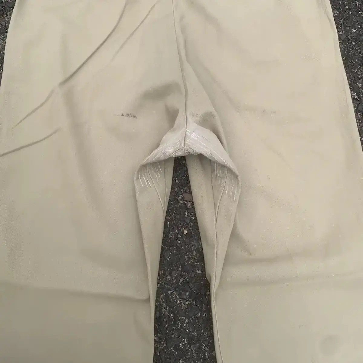 Dickies × Vintage VINTAGE DICKIES TROUSERS KHAKI BLANK TALON MADE IN U.S.A Size US 31 - 13 Thumbnail