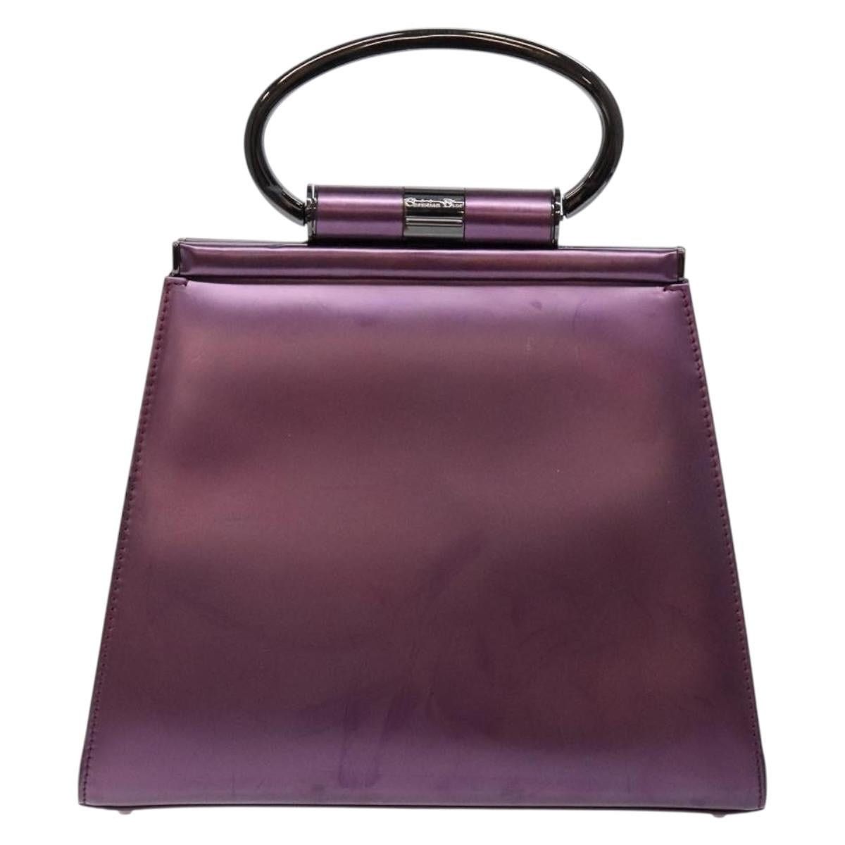 Dior DIOR Hand Bag Patent Leather Purple Size ONE SIZE - 2 Thumbnail