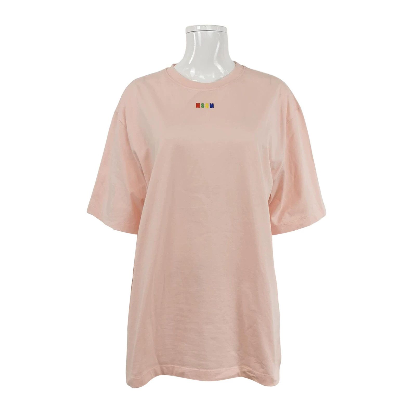 MSGM MSGM Cotton Logo Embroidered Crewneck T-Shirt L Size L / US 10 / IT 46 - 1 Thumbnail