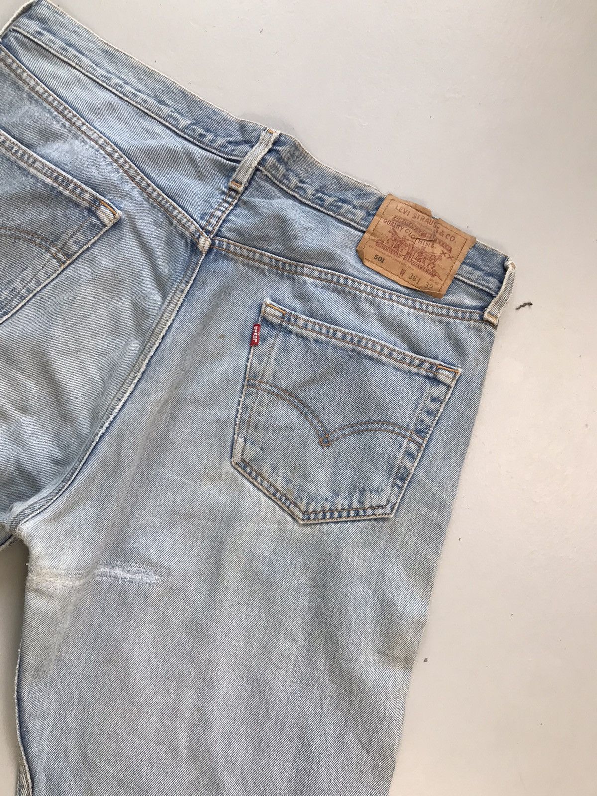 Levi's Vintage Levi’s 501 repaired denim Size US 38 / EU 54 - 14 Thumbnail
