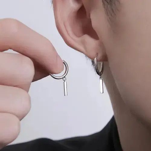 Jewelry 925 Silver Plated Dangle Drop Earrings for Men Women Size ONE SIZE - 3 Thumbnail