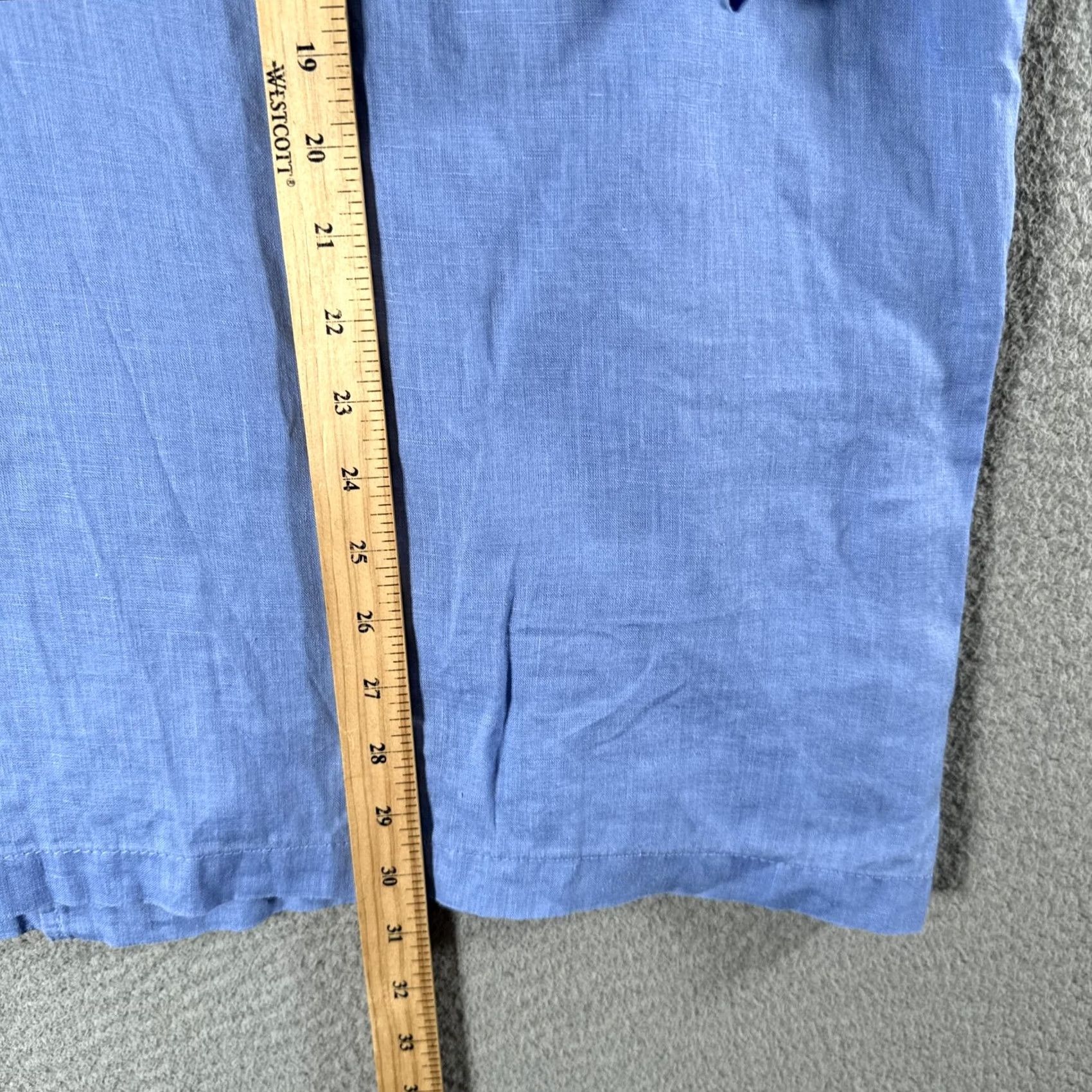 Cos COS Mens XL Hemp Shirt Blue Button-Up Relaxed Short Sleeve Pockets Size US XL / EU 56 / 4 - 7 Thumbnail