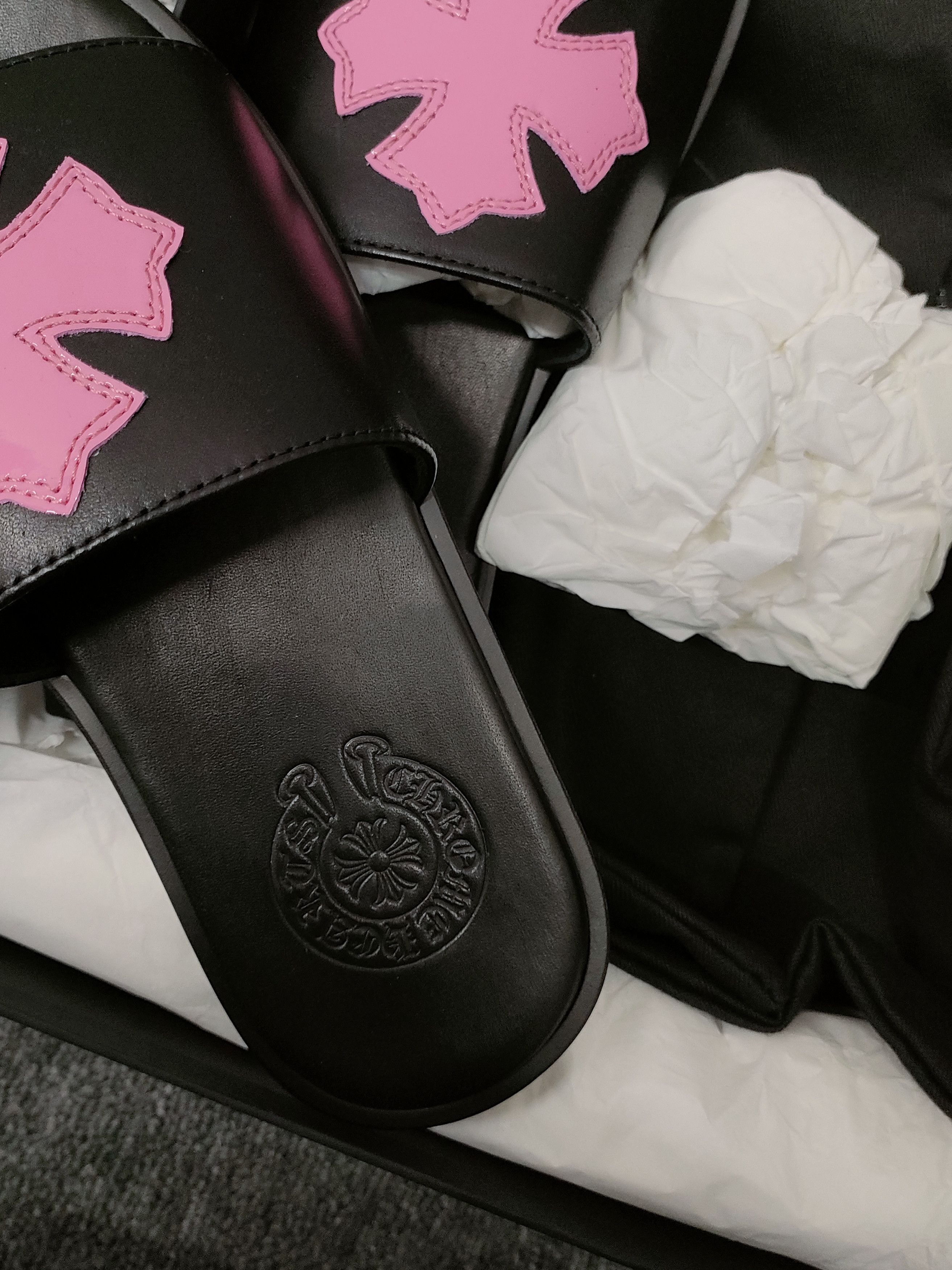 Chrome Hearts Chrome Hearts Pink Patent Plus Patch Slide Slippers Size US 6 / IT 36 - 6 Thumbnail