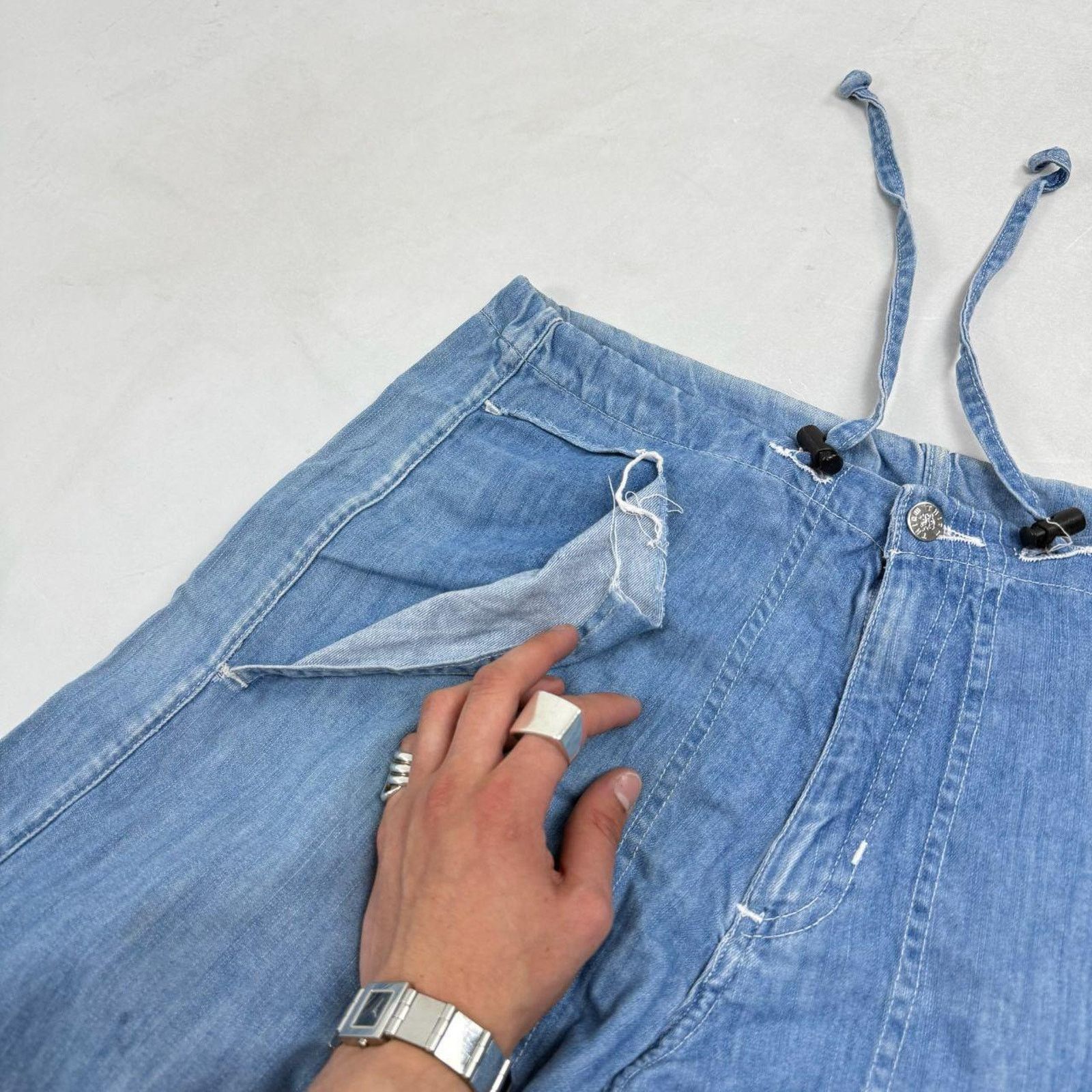 Ecko Unltd. × JNCO × Vintage Vintage y2k grunge archive distressed baggy wide leg jeans Size US 34 / EU 50 - 7 Thumbnail