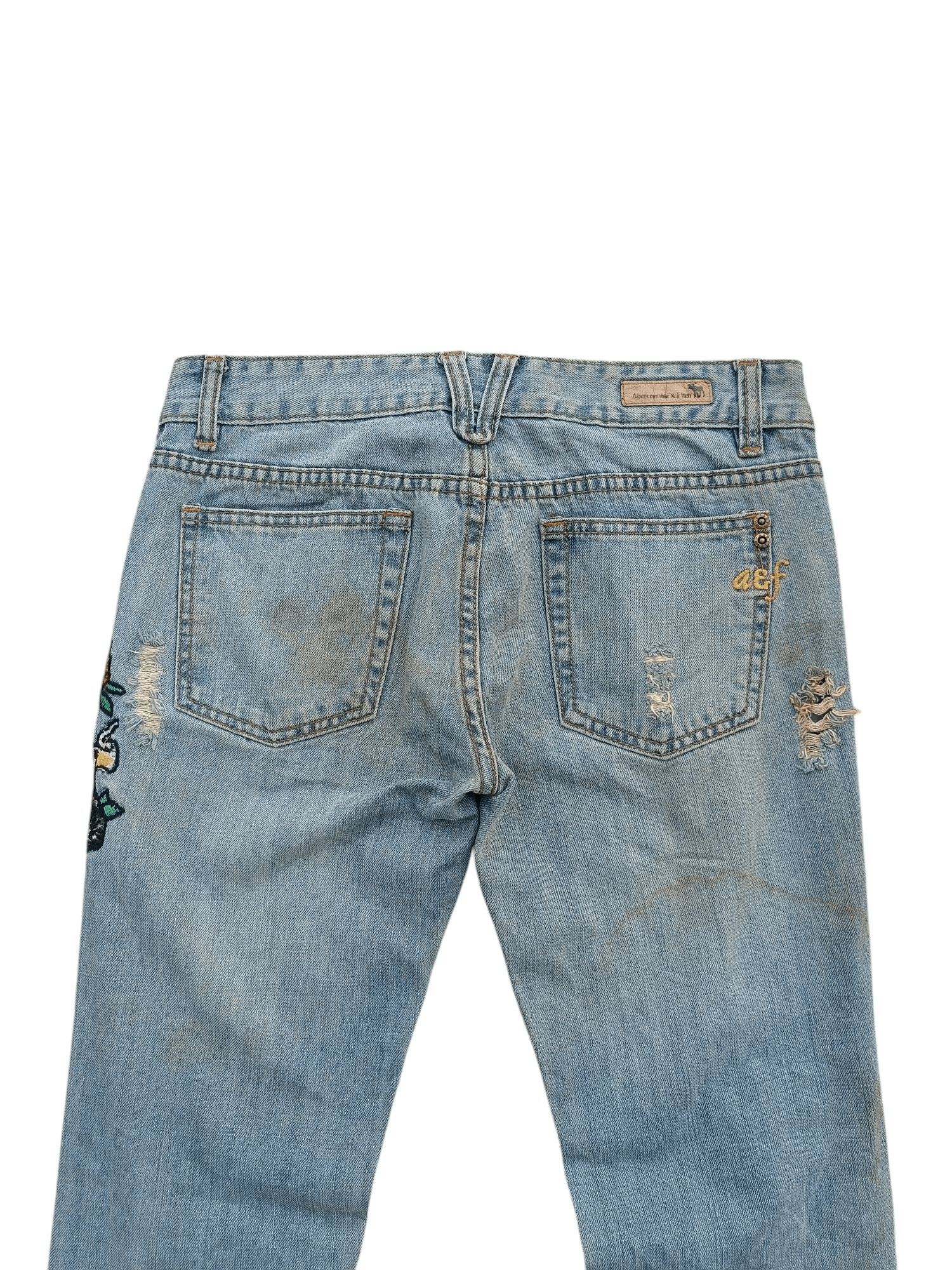 Abercrombie & Fitch FLARED Abercrombie & Fitch Distressed Embroidery Denim E218 Size US 30 / EU 46 - 11 Thumbnail