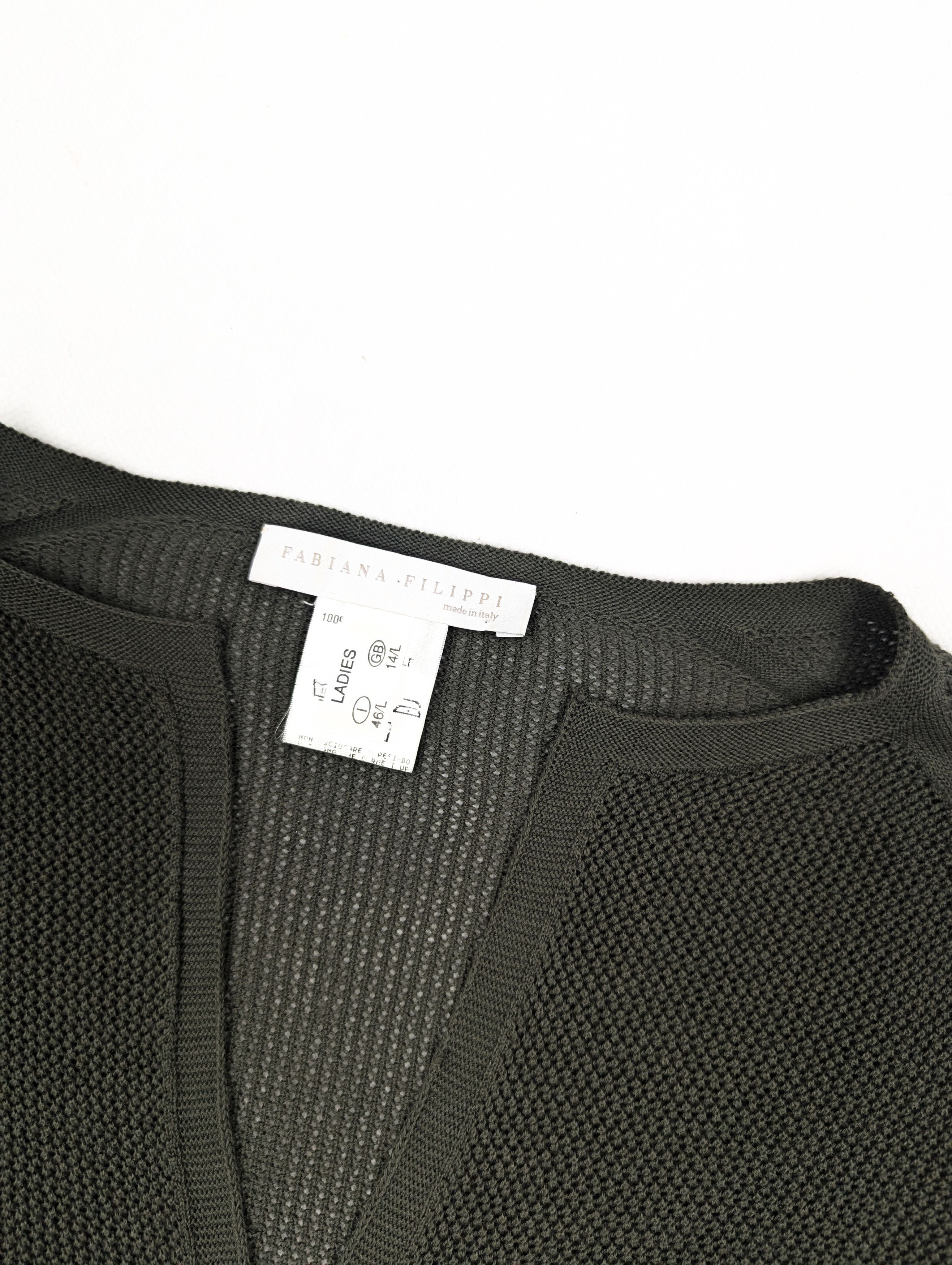 Fabiana Filippi Fabiana Filippi khaki green cardigan sweater L Size L / US 10 / IT 46 - 2 Thumbnail