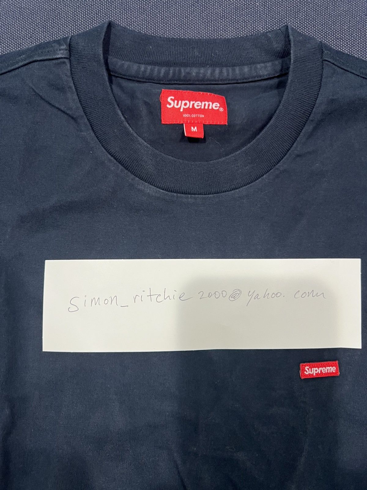 Supreme Supreme small box tee, Navy blue, SS18, medium, DSWT Size US M / EU 48-50 / 2 - 2 Thumbnail