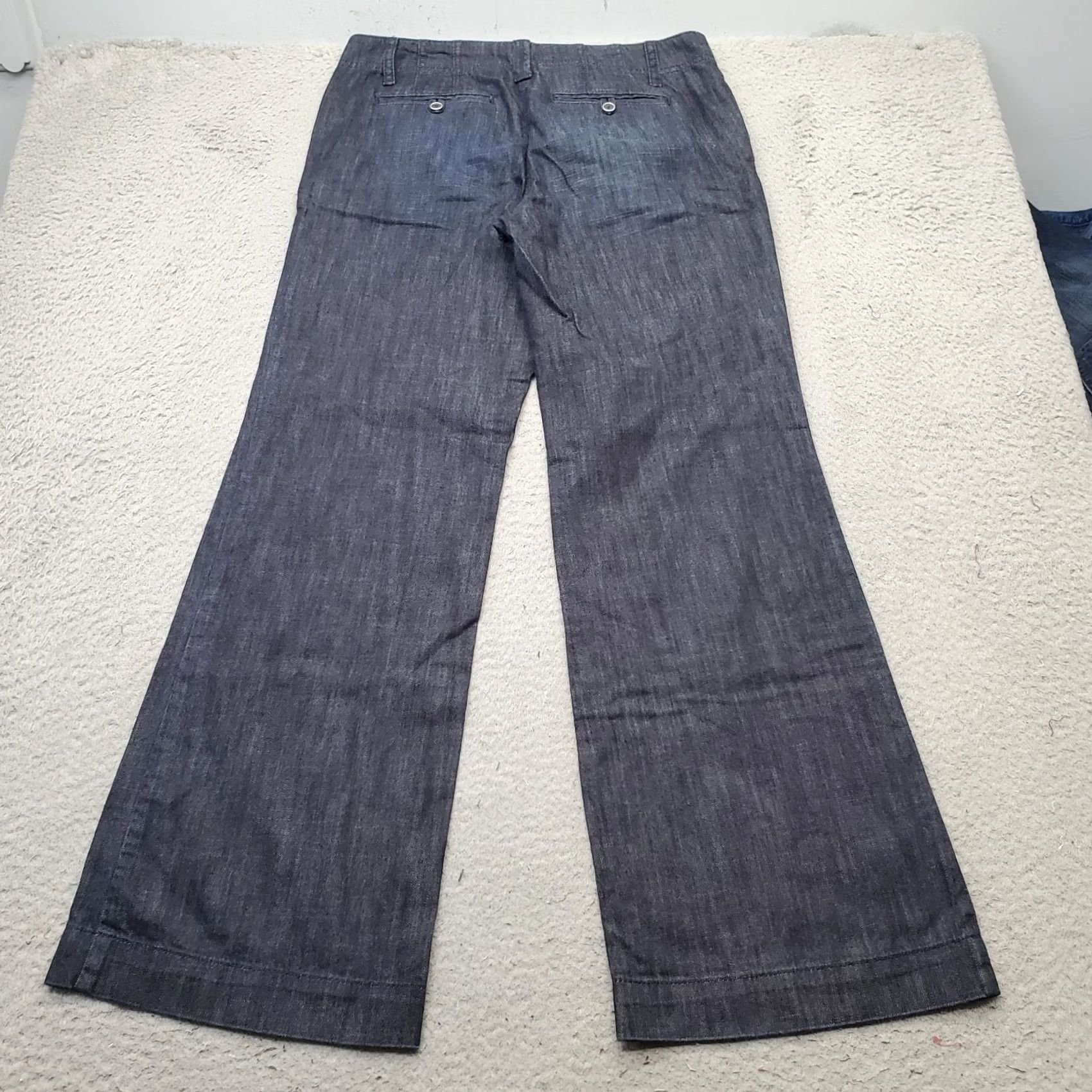 Loft LOFT Jeans Women 6 Blue Denim Stretch Flat Front Boho Faded Streetwear Wide Leg Shirt Pants Boho Style 6 Womens Size 6 Jeans Mens? Size 28" / US 6 / IT 42 - 2 Thumbnail