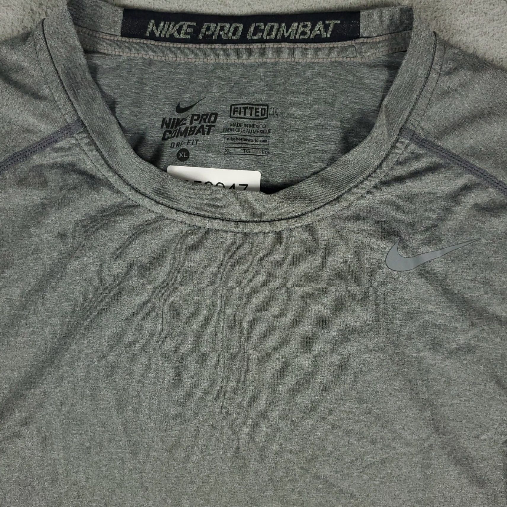 Nike Nike T Shirt Mens XL Gray Nike Pro Combat Swoosh Muscle Gym Training Size US XL / EU 56 / 4 - 2 Thumbnail