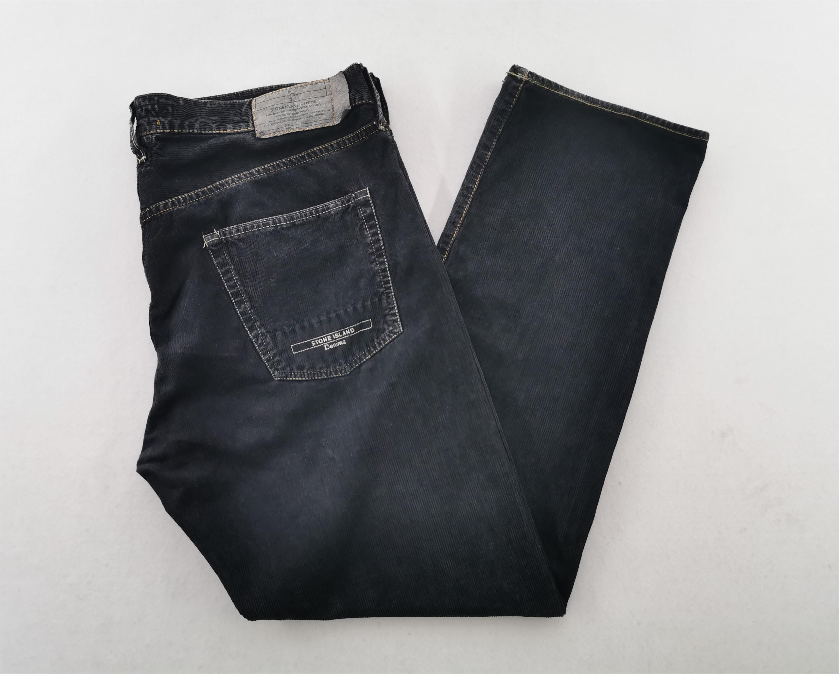Stone Island Vintage Stone Island Made In Italy Black Corduroy Pants Size US 39 - 1 Thumbnail