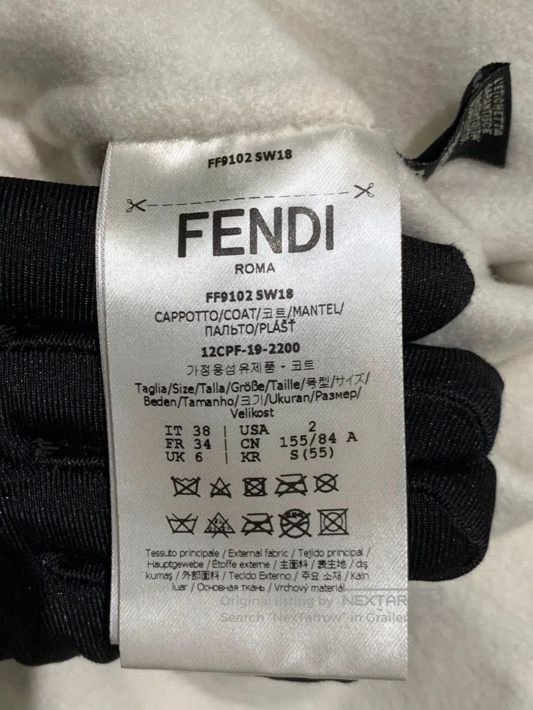 Fendi FENDI Gray Pink Fur Pocket Coat. Size US XS / EU 42 / 0 - 5 Thumbnail