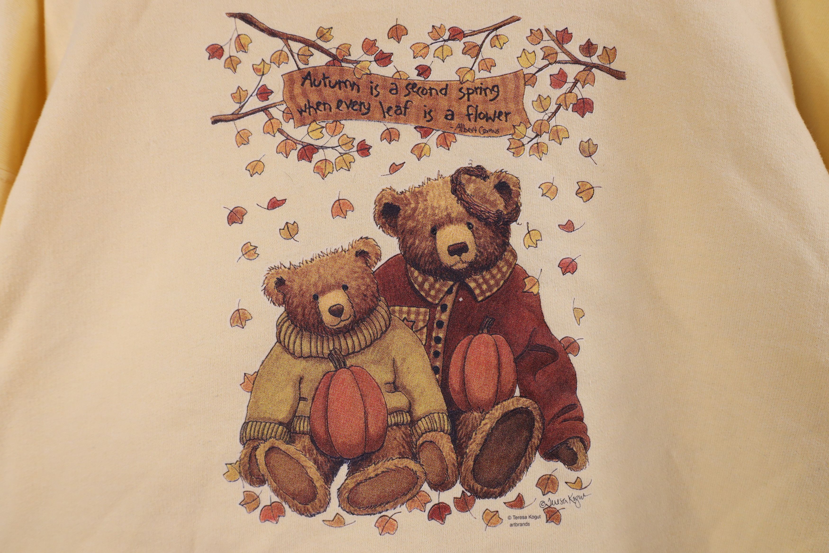 Vintage Vintage 90s Streetwear Fall Bear Pumpkin Crewneck Sweatshirt Size XXL / US 16-18 / IT 52-54 - 4 Thumbnail