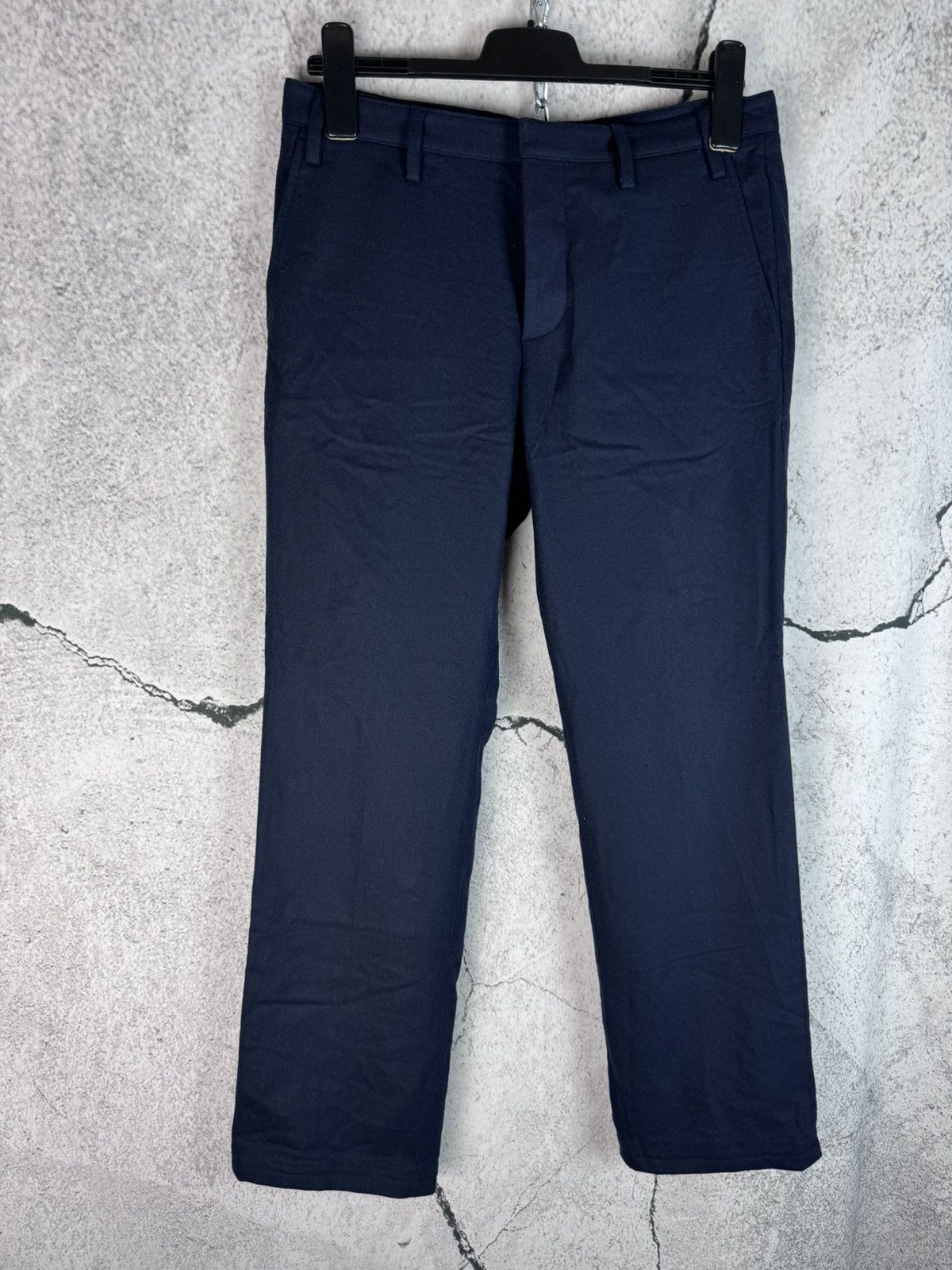 image of Gucci Blue Navy Wool Casual Pants, Men's (Size 30)