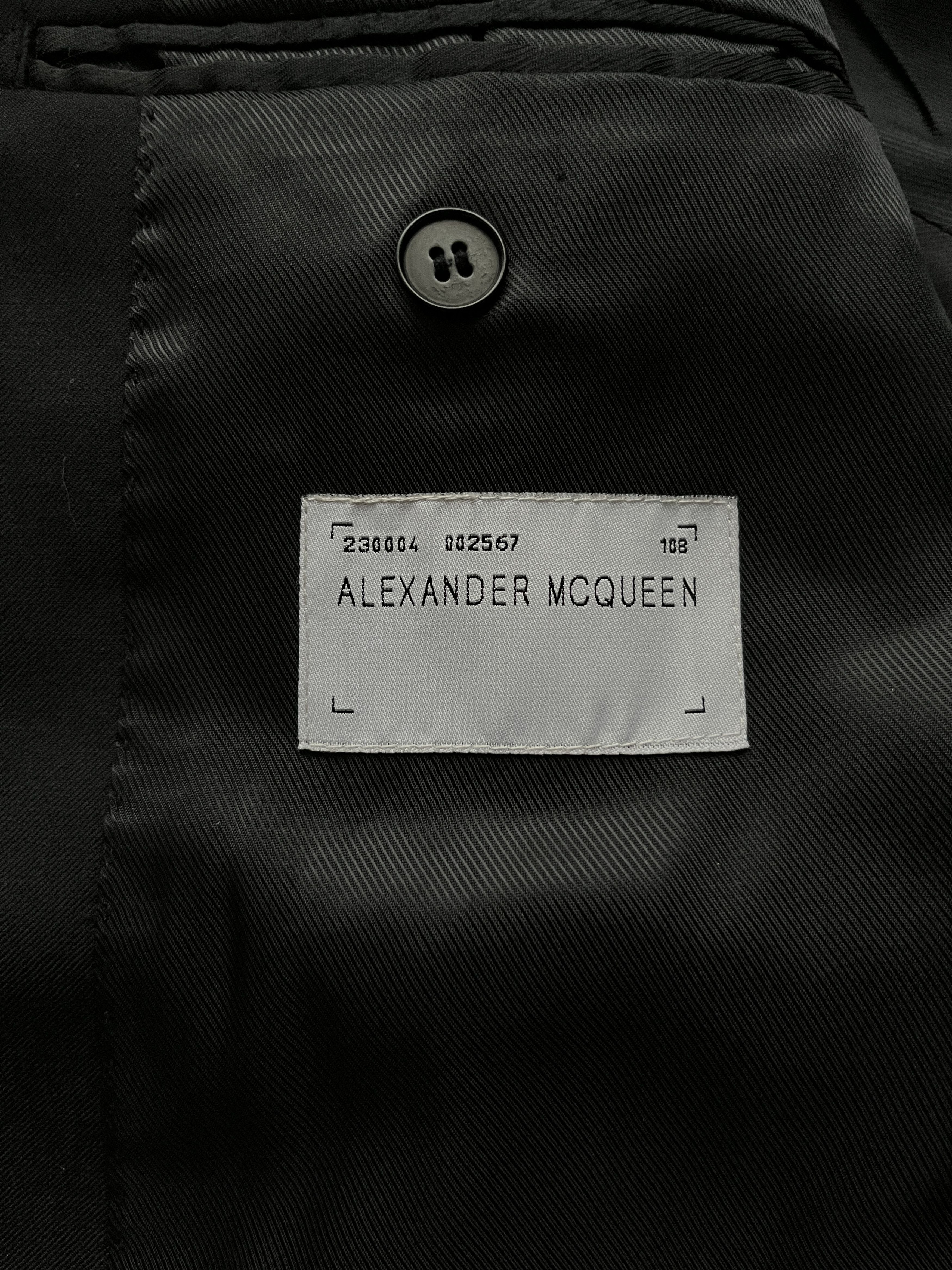 Alexander McQueen ⚡️QUICK SALE⚡️1996 Alexander McQueen Black Blazer Jacket Size US L / EU 52-54 / 3 - 3 Thumbnail