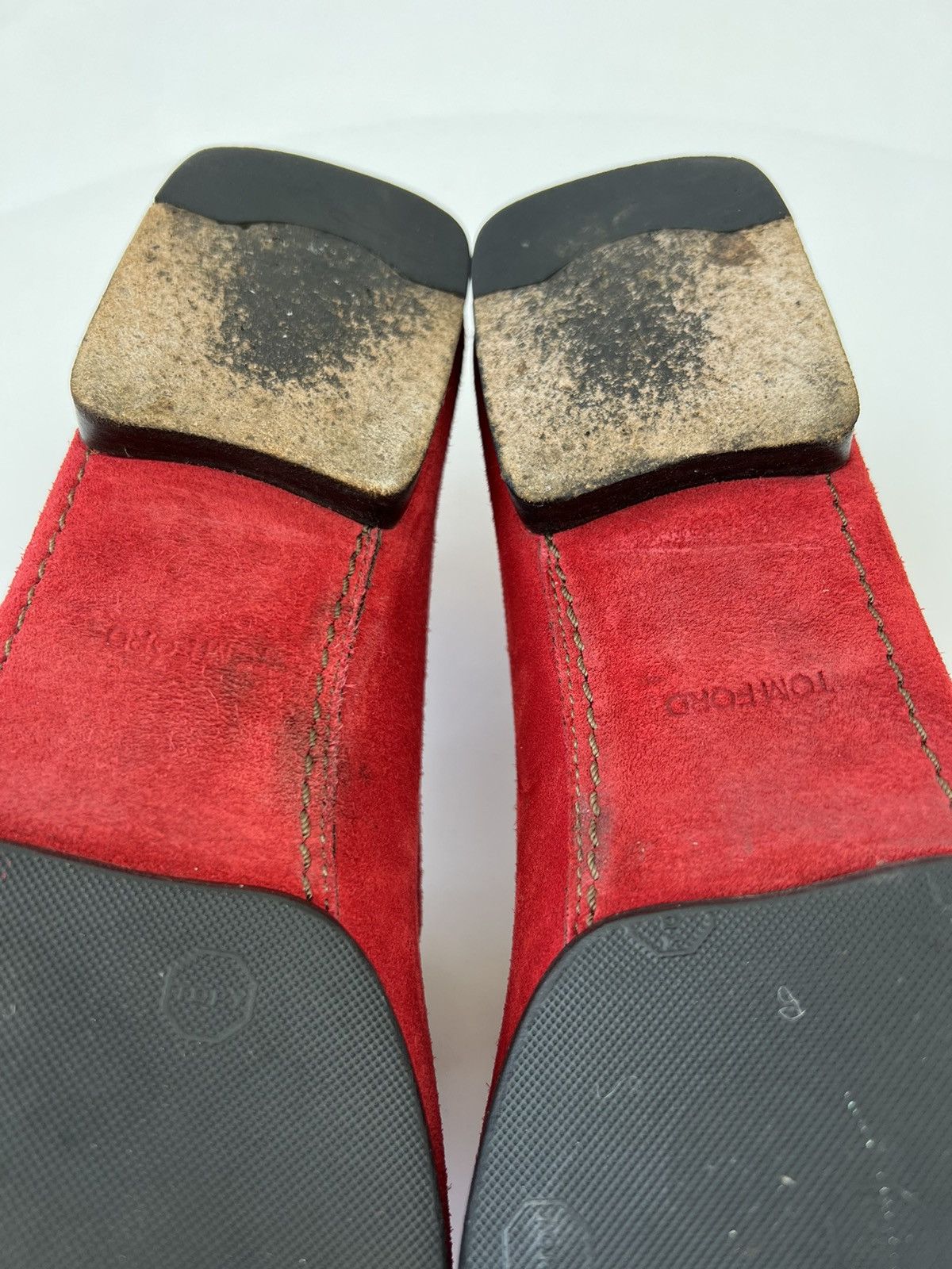 Tom Ford TOM FORD Loafers Suede Shoes Woven Strap Red Men’s Size US 8 / EU 41 - 18 Thumbnail
