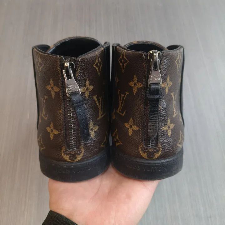 Louis Vuitton Louis Vuitton Black Mid-Top Zip Leather Shoes -2508 Size US 7.5 / EU 40-41 - 2 Thumbnail
