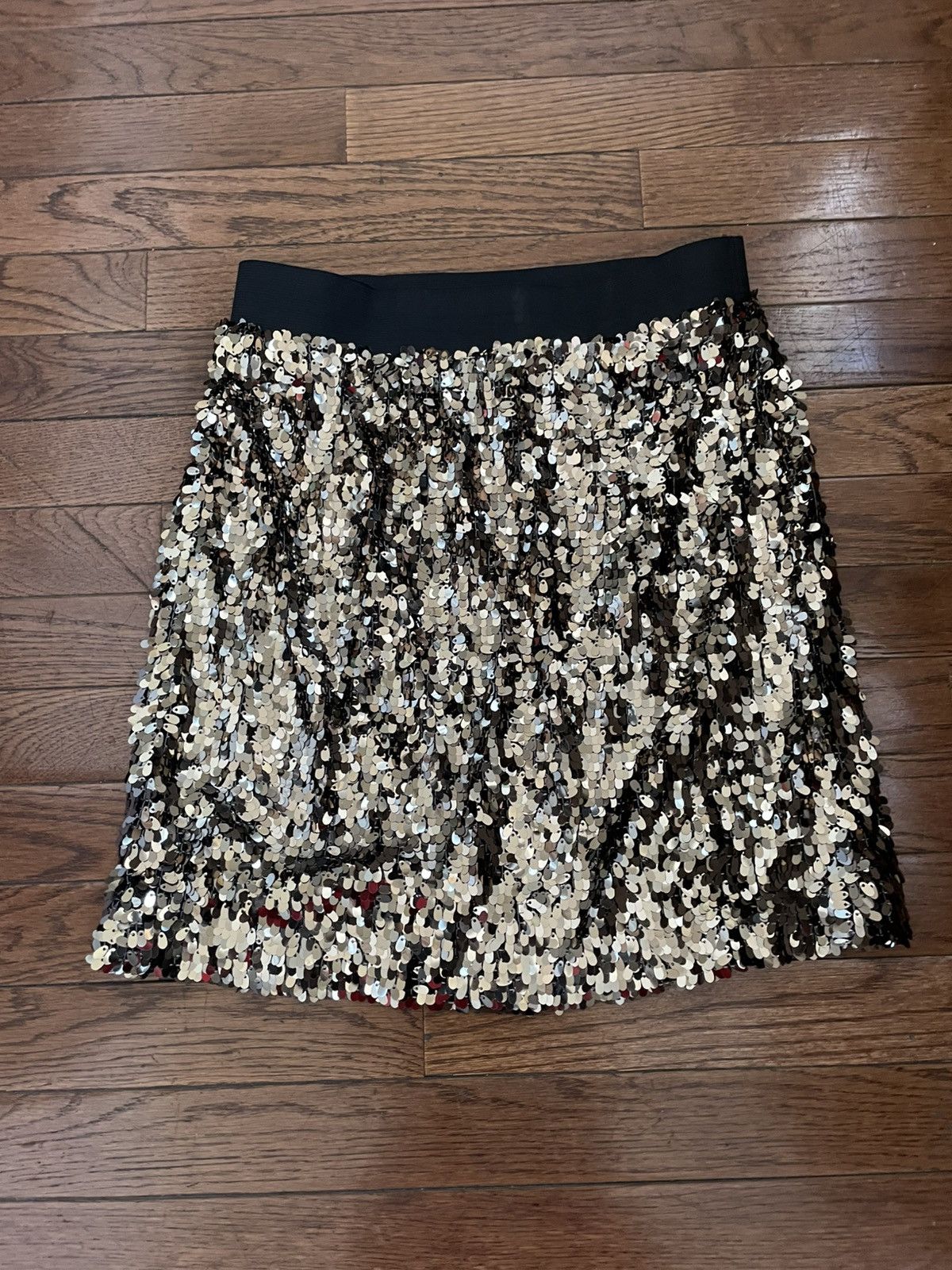 Other Dash by Kardashian black and gold sequin mini skirt Size 26" / US 2 / IT 38 - 1 Thumbnail
