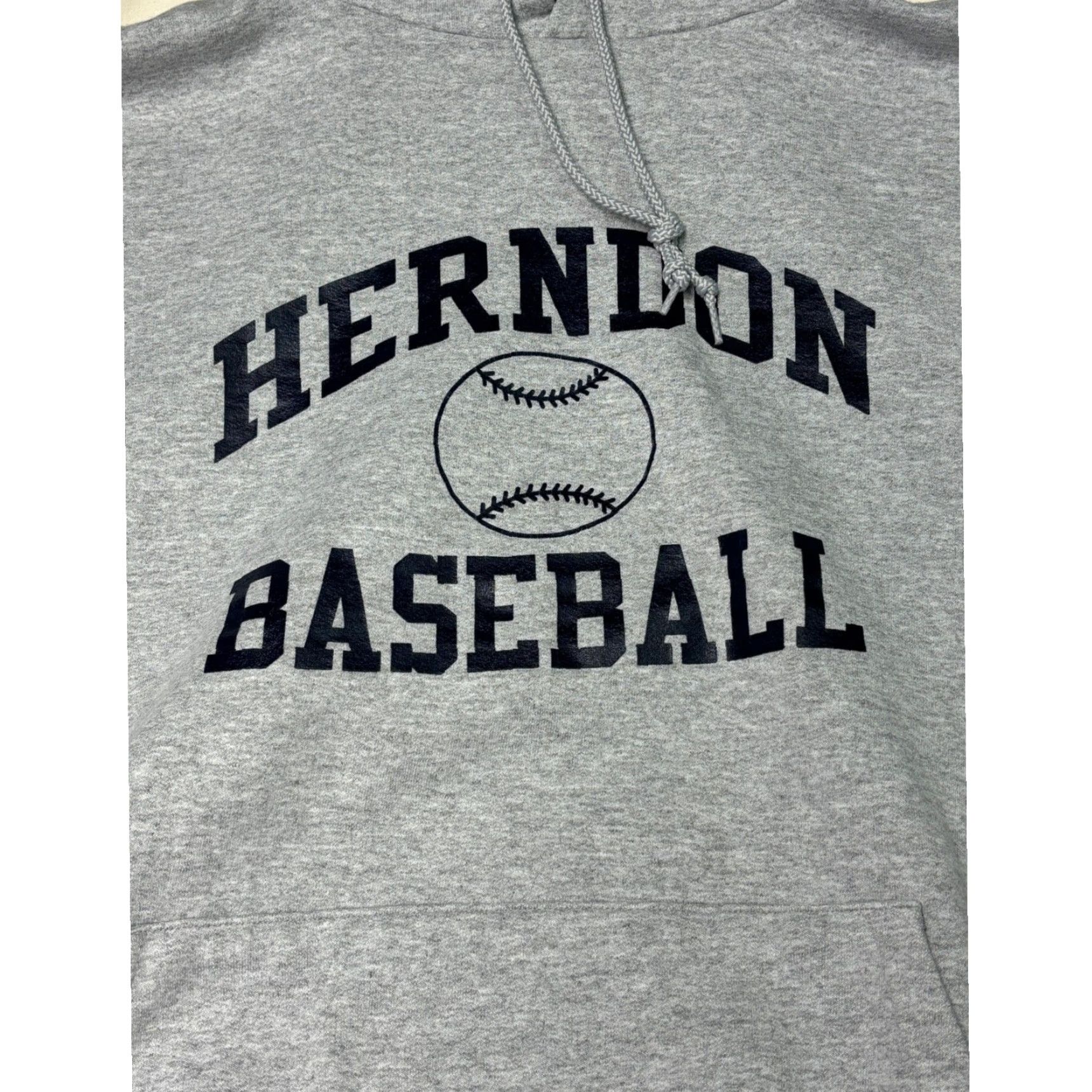 Champion VINTAGE Champion Hoodie Baseball Hernlon Graphic Print XL Gray Men Size XL Crew Neck Pullover Sweatshirt with Pockets Size US XL / EU 56 / 4 - 2 Thumbnail