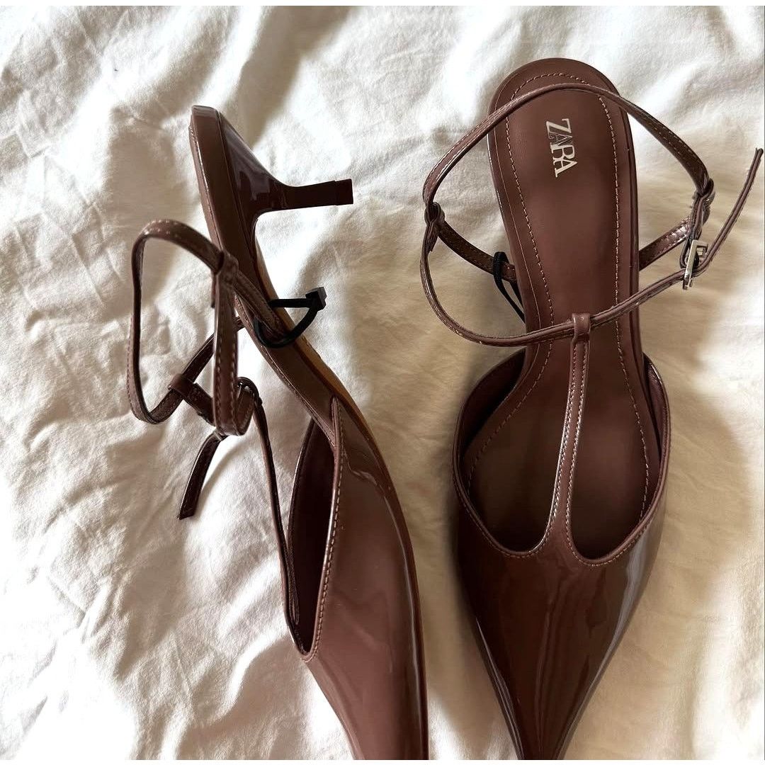 Zara ZARA Faux Patent Leather Heels Size US 10 / IT 40 - 3 Thumbnail