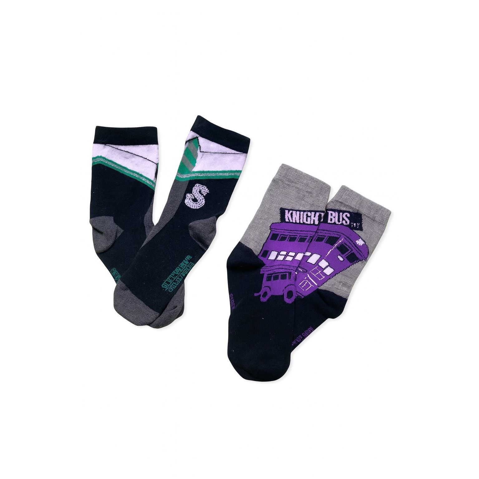 Warner Bros Harry Potter Socks 2-Pack | Slytherin & Knight Bus Size ONE SIZE - 1 Thumbnail