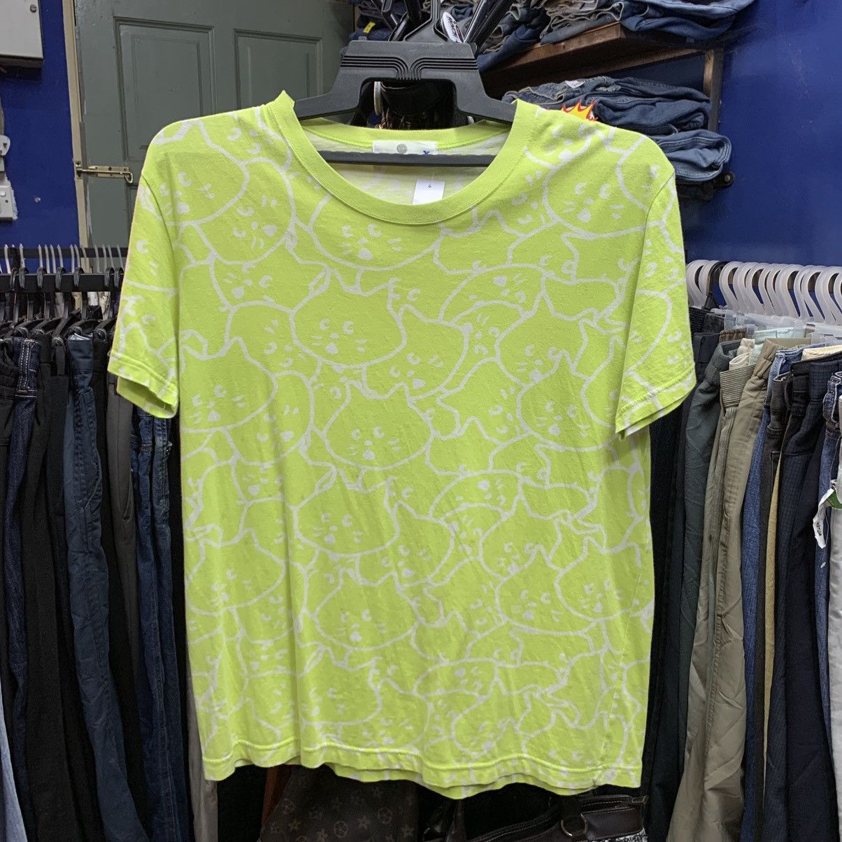 Issey Miyake × Ne-Net × Vintage Ne-net Japan Cat Face All Over Print Tee Size 3 (Fits M) Size US M / EU 48-50 / 2 - 1 Thumbnail