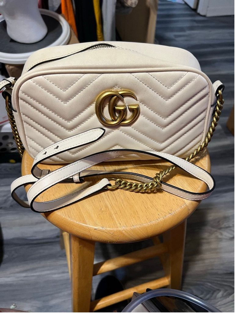 Gucci Women's Gucci GG Crossbody Bag One Size Beige Gold Size ONE SIZE - 1 Thumbnail