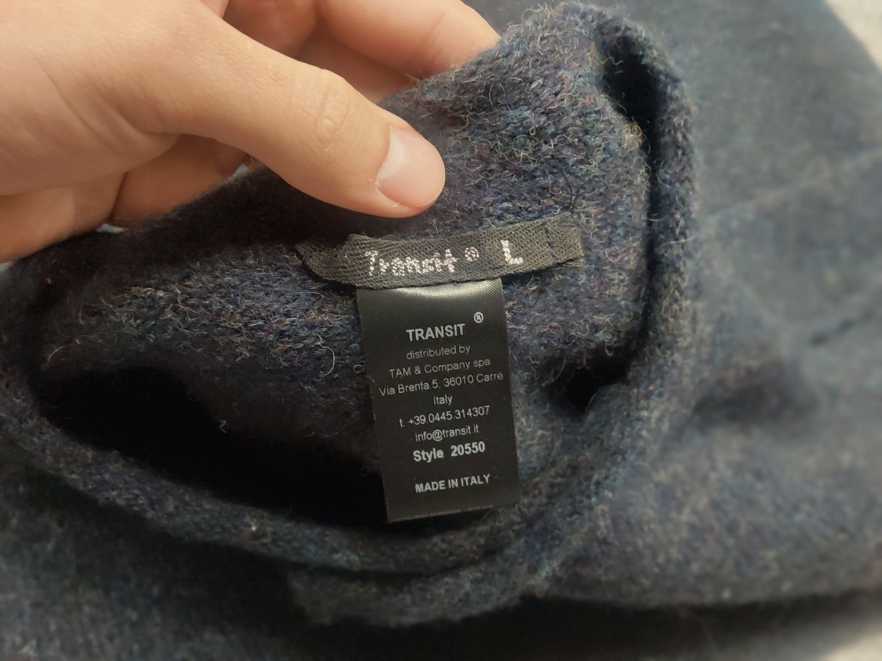 Transit Transit Design textured yarn sweater round neck Wool sweater Size US L / EU 52-54 / 3 - 11 Thumbnail