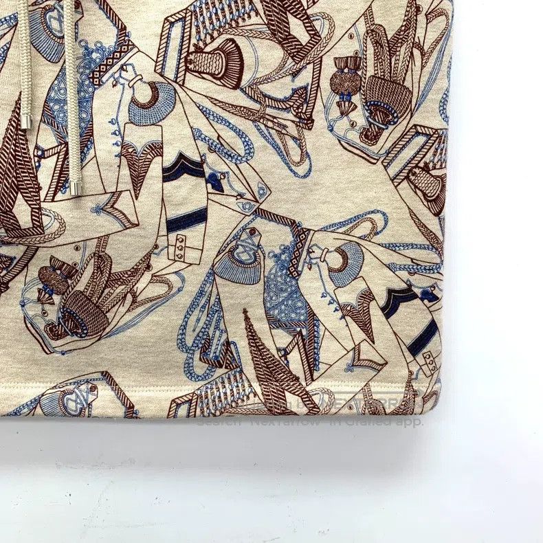Hermes Hermes Light Brown Zouave and Dragoon Printed Cotton Draws Size 24" / US 00 / IT 34 - 4 Thumbnail