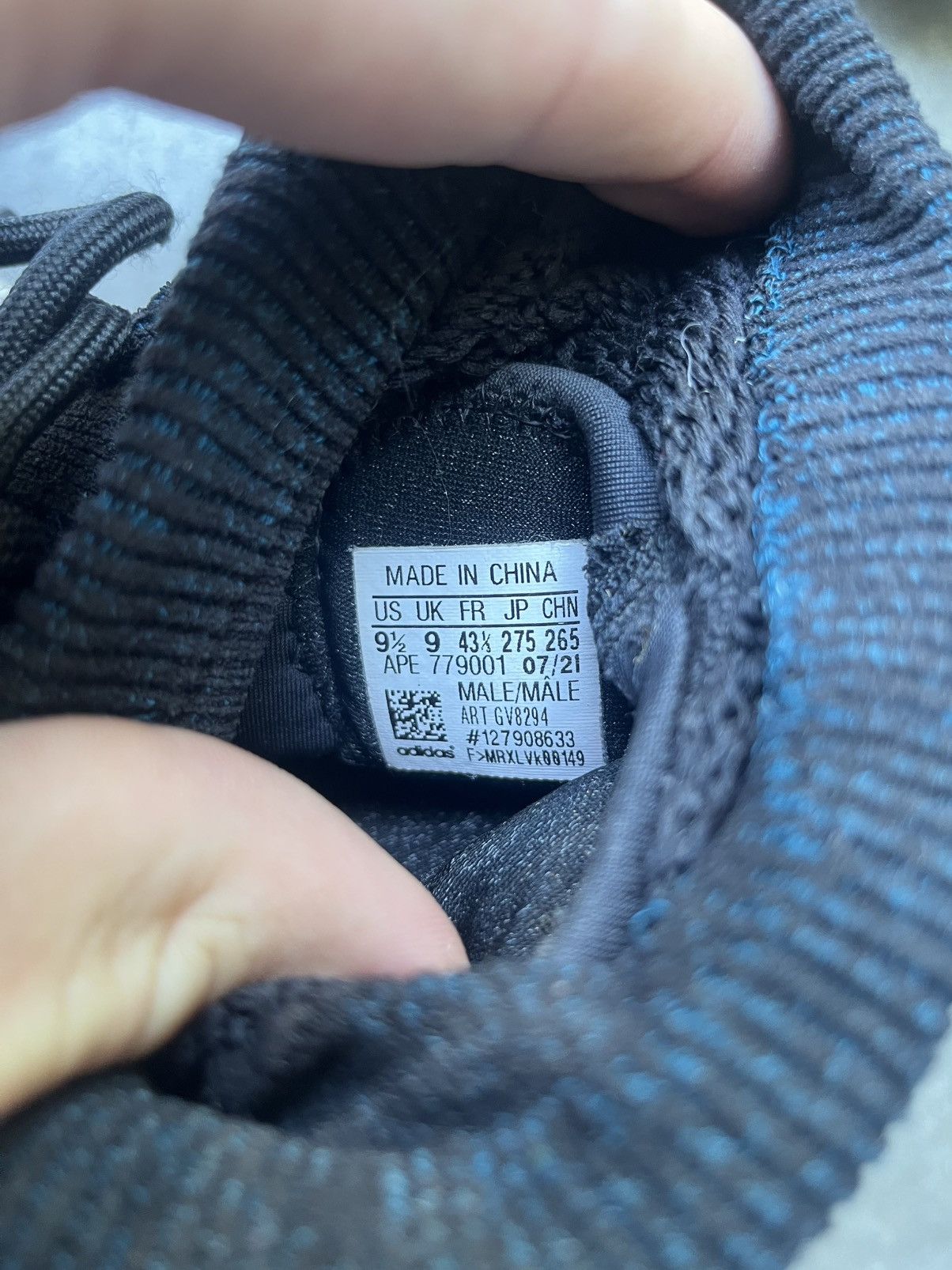 Adidas adidas yeezy BSKTBL Knit slate blue | Grailed