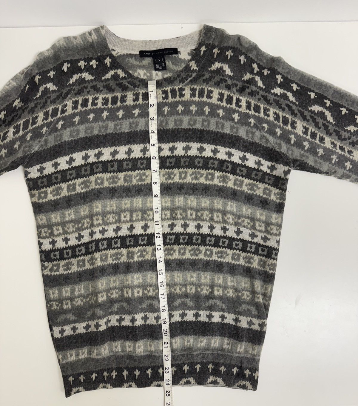Marc by Marc Jacobs Angora Blend Patterned Sweater Size US L / EU 52-54 / 3 - 7 Thumbnail