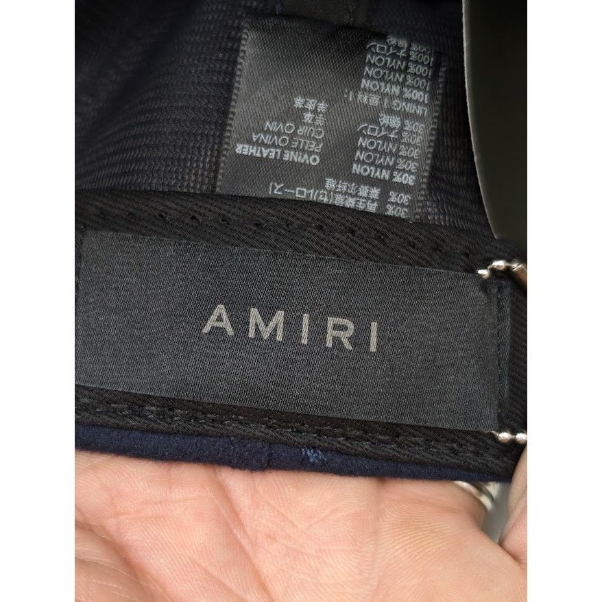 Amiri o1rshd1 Size: OS / Wool/Leather MA Hat / Cap in Navy Size ONE SIZE - 18 Thumbnail
